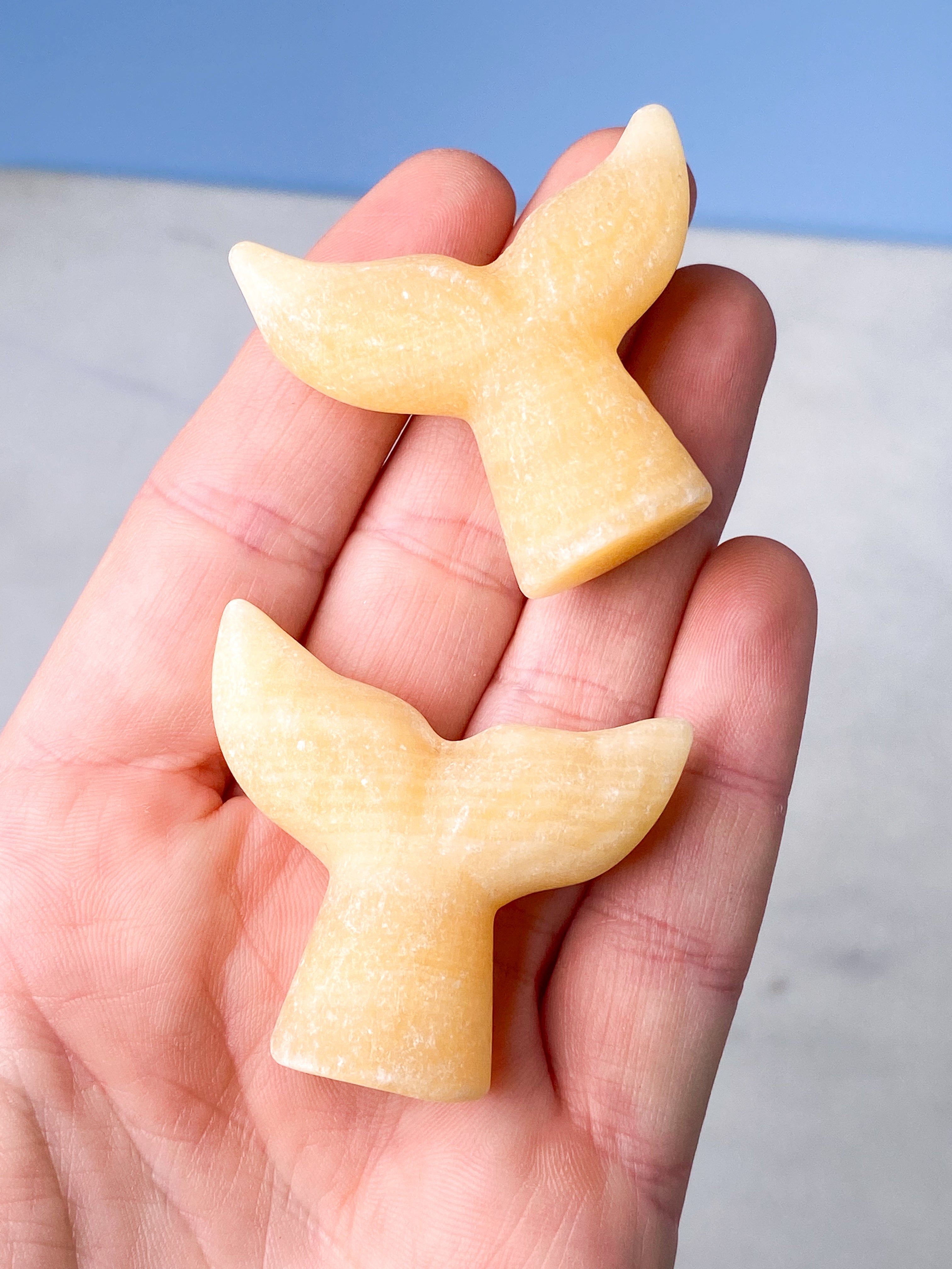 Orange kalcitpumpa med band