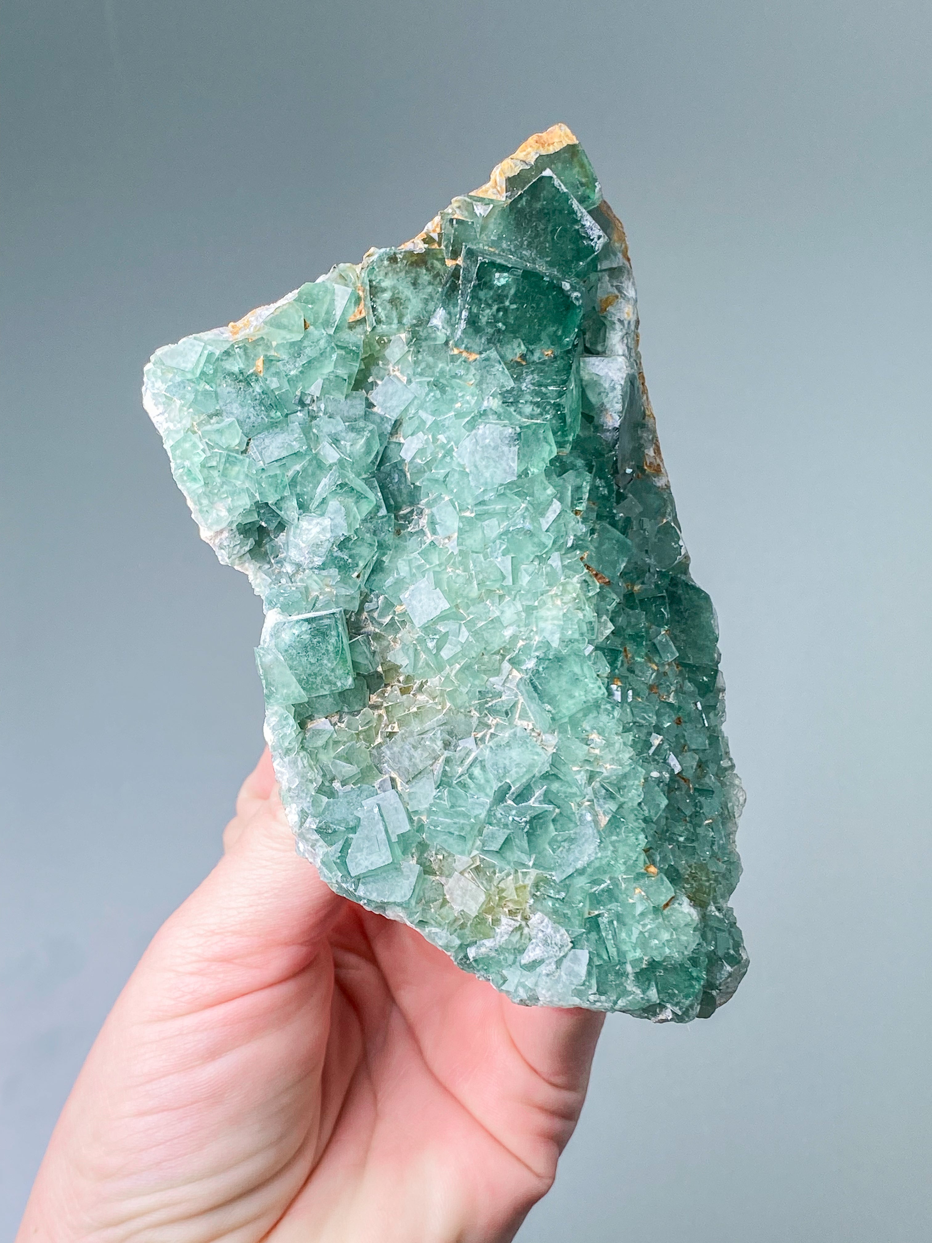 Grönt fluoritkluster (nr 3)