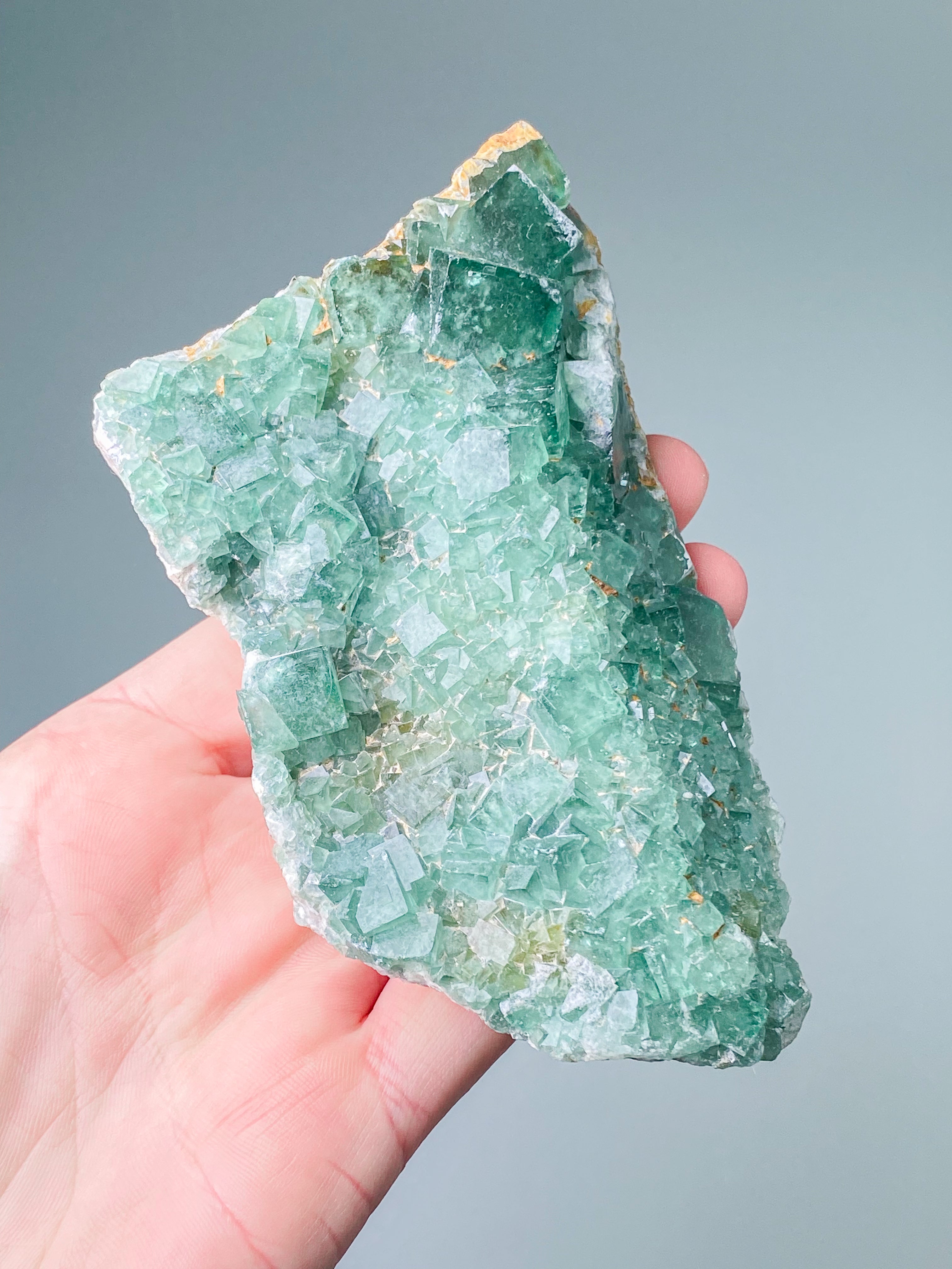 Grönt fluoritkluster (nr 3)