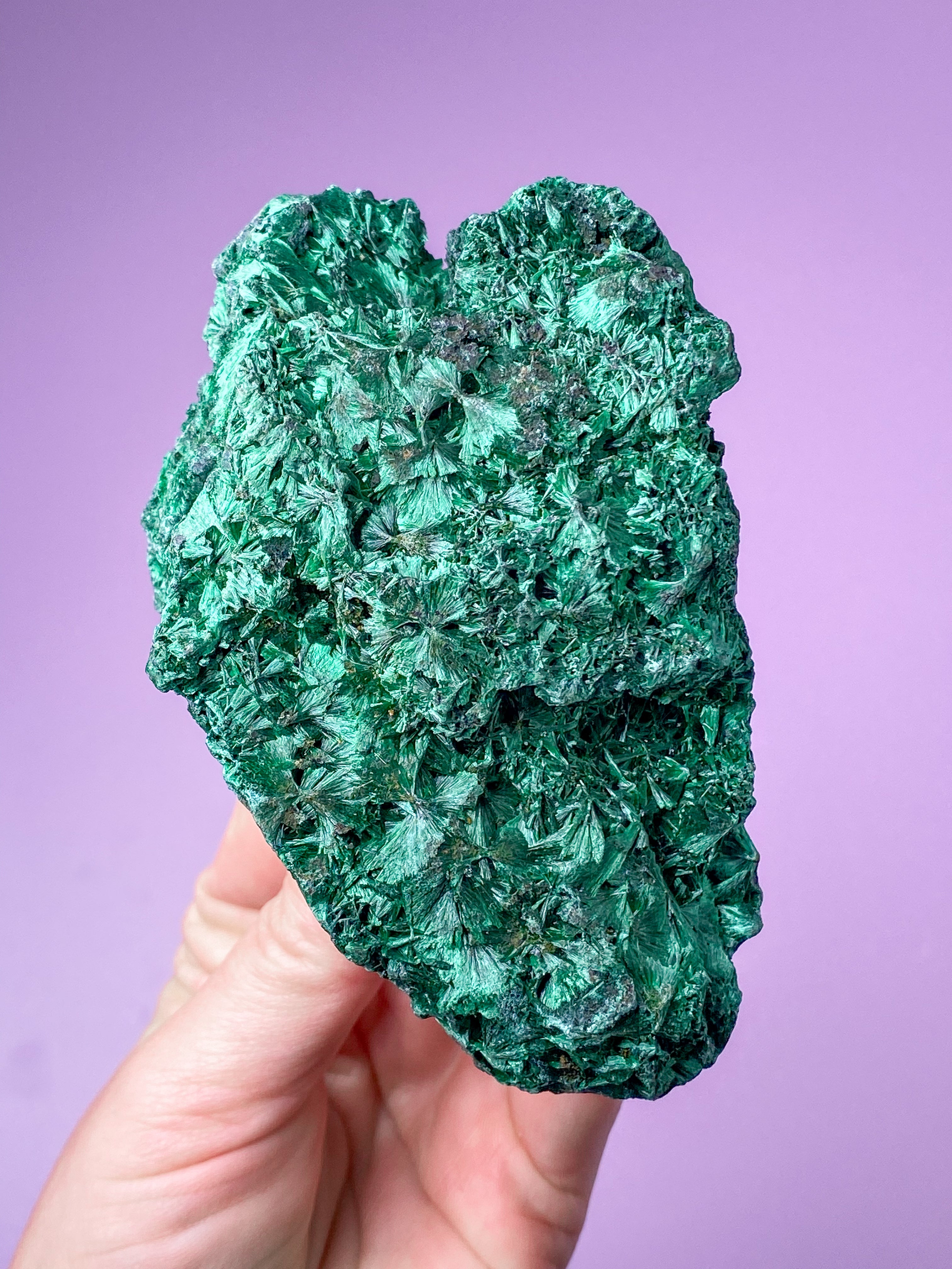 Silkesmalakitkluster (nr 2)