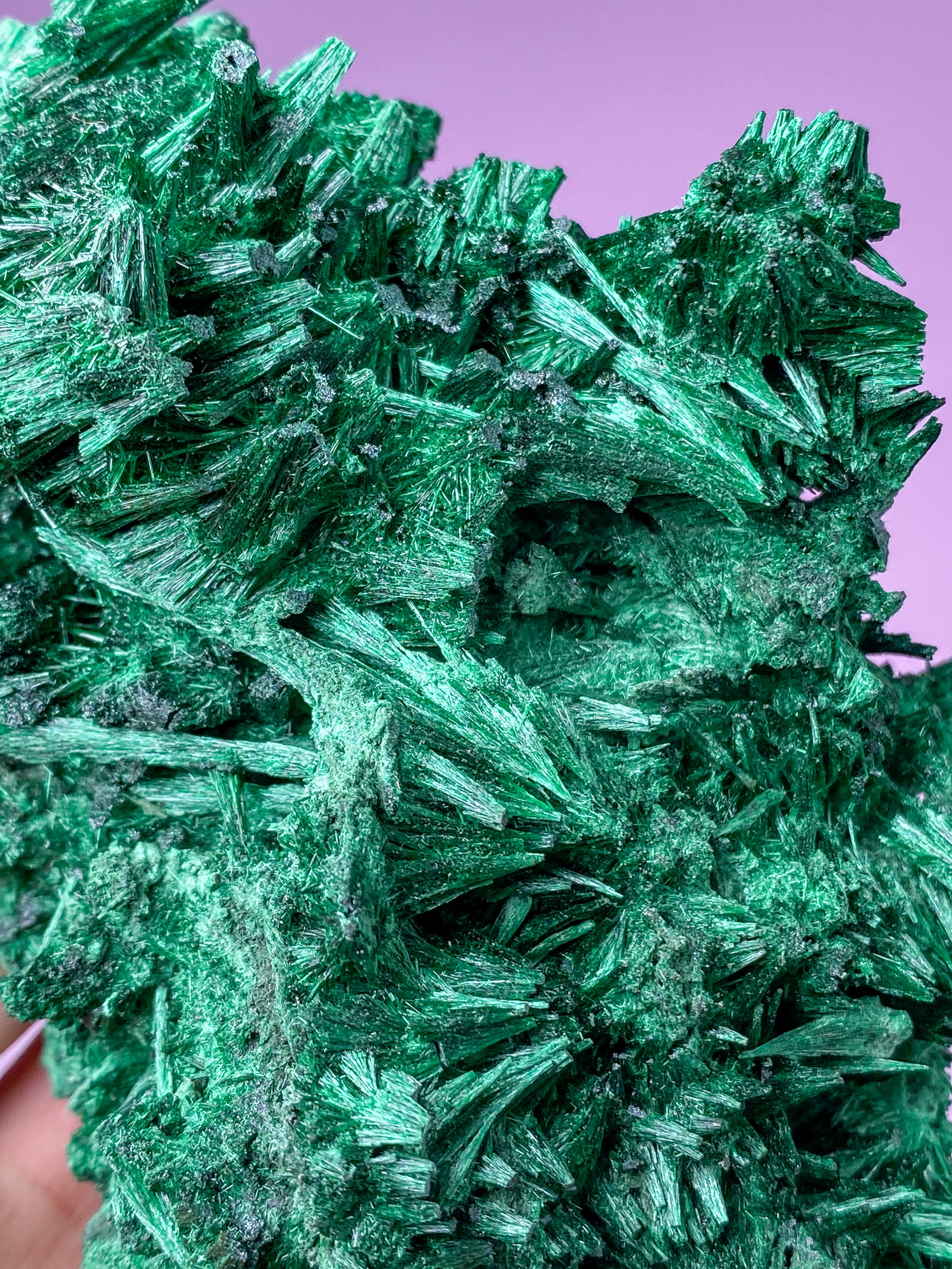 Silkesmalakitkluster (nr 3)