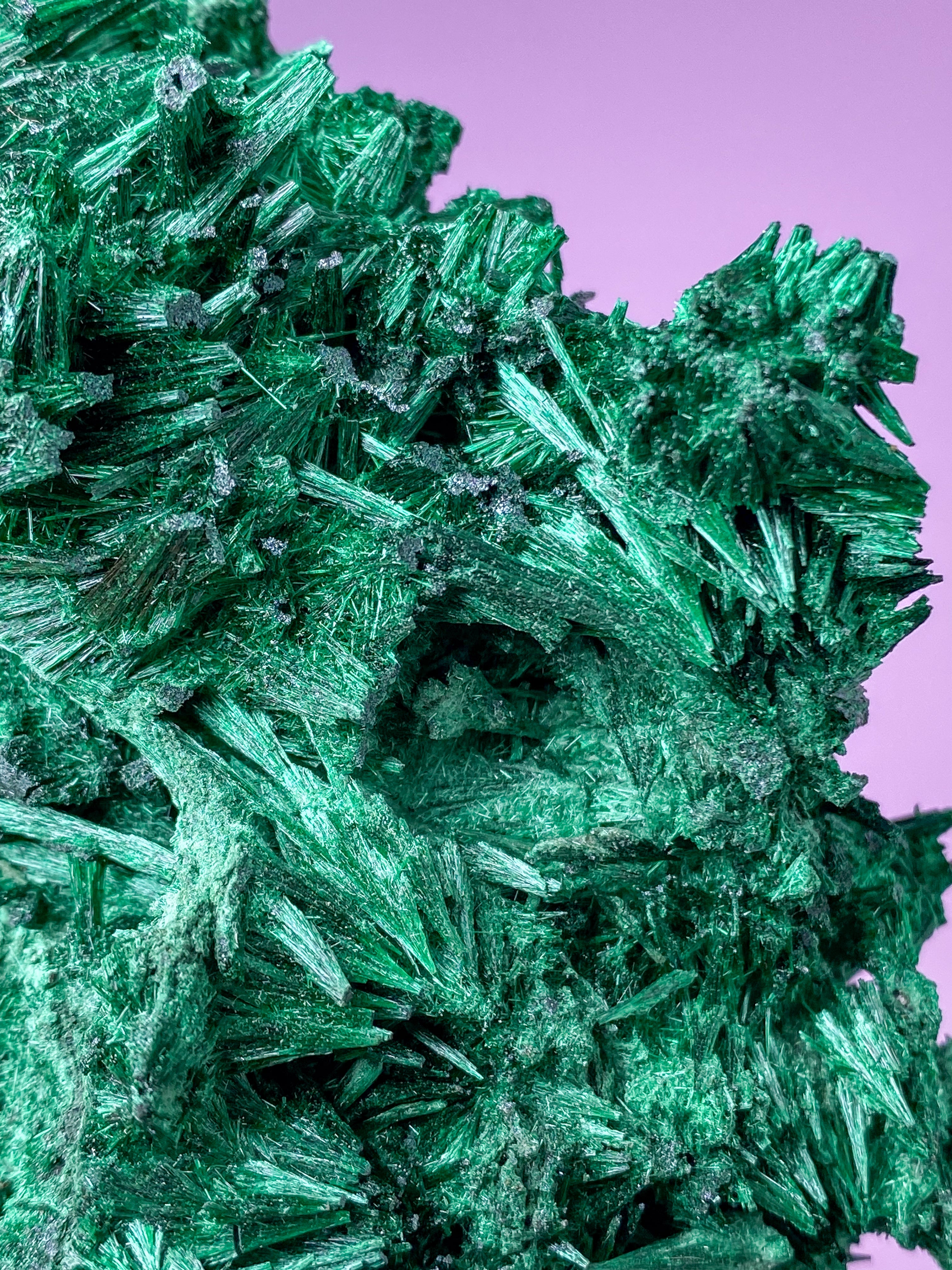 Silkesmalakitkluster (nr 3)