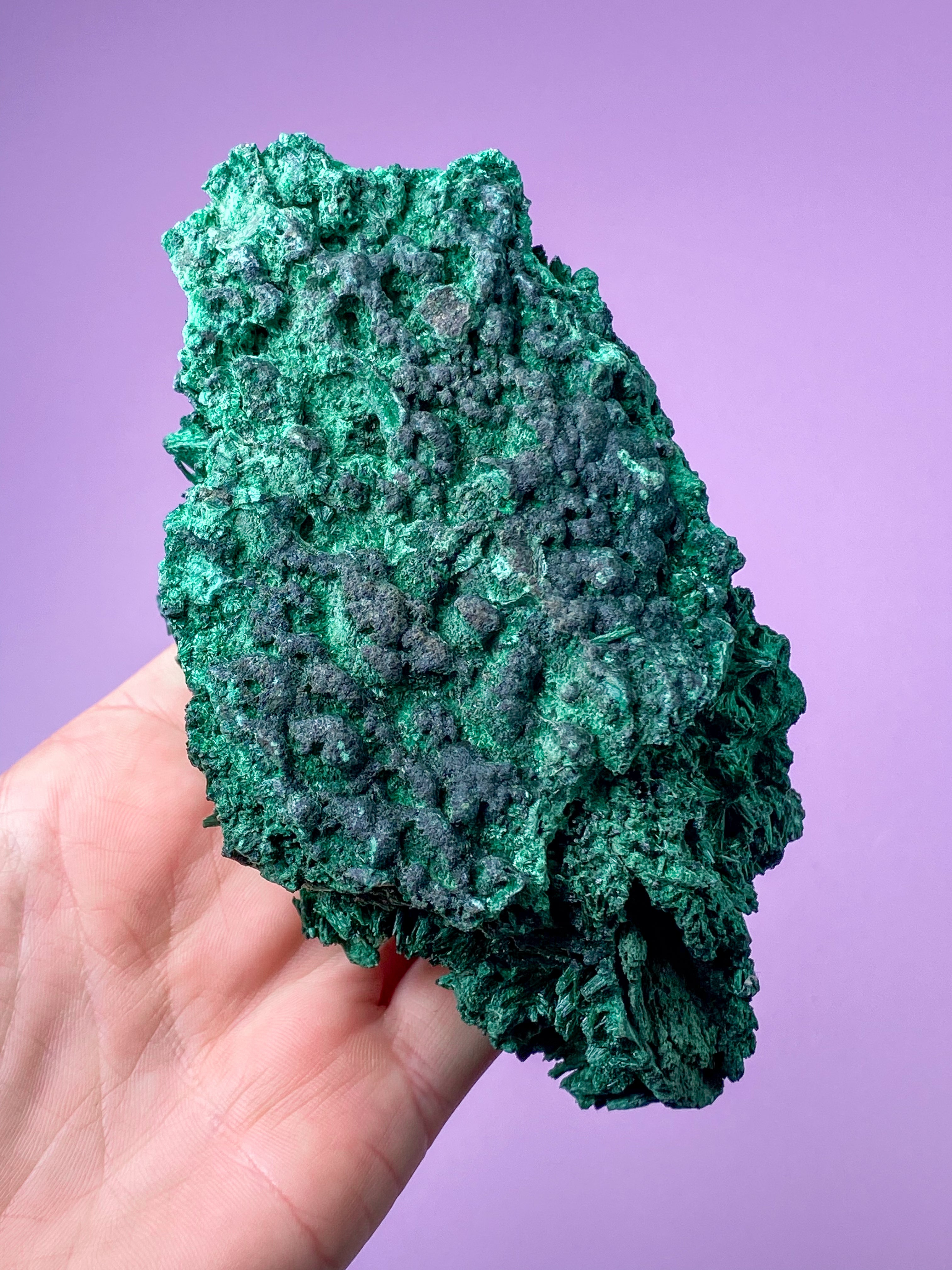 Silkesmalakitkluster (nr 3)