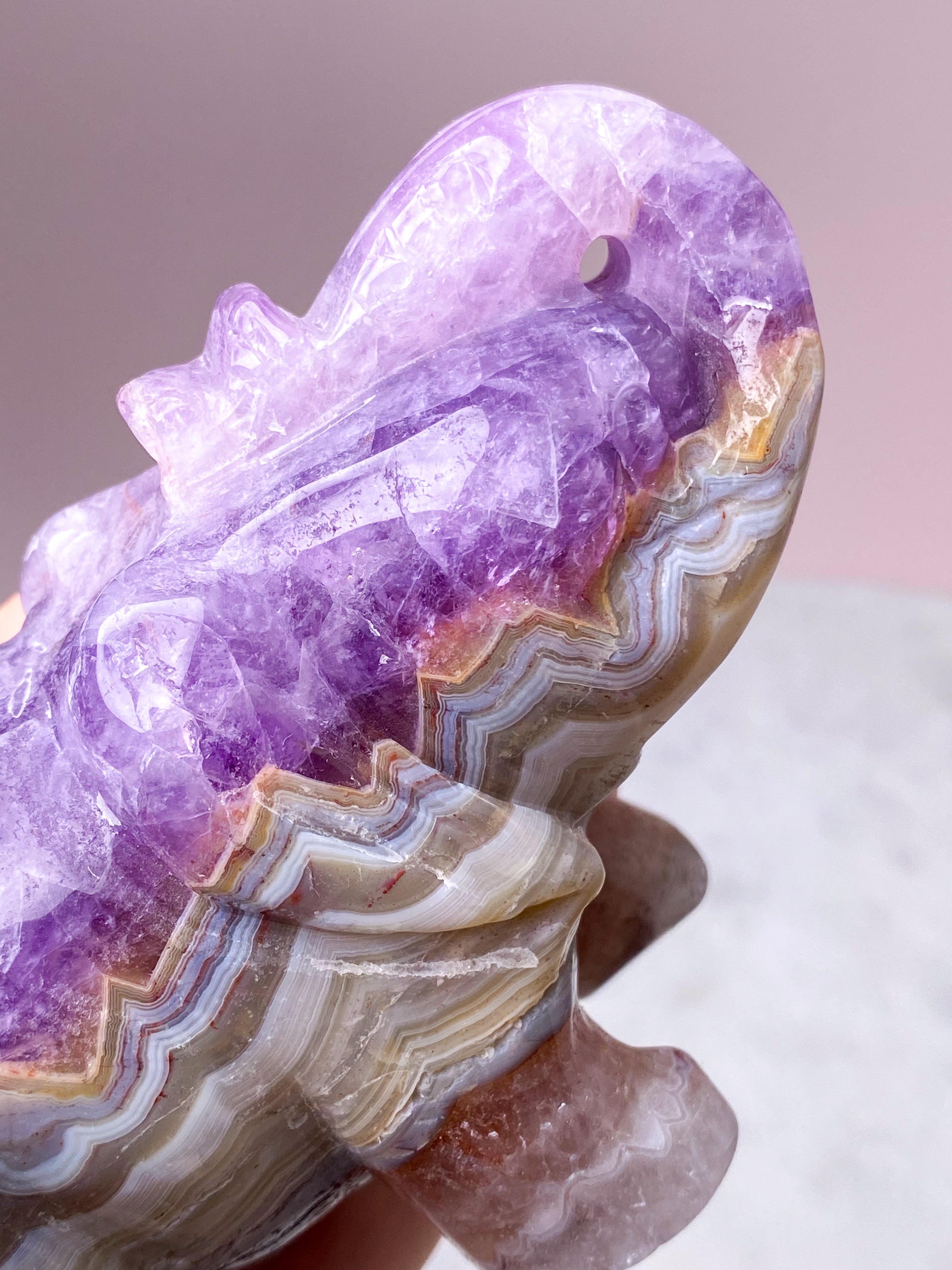 Mexiko Agat & Ametist Elefant (Nr 1)