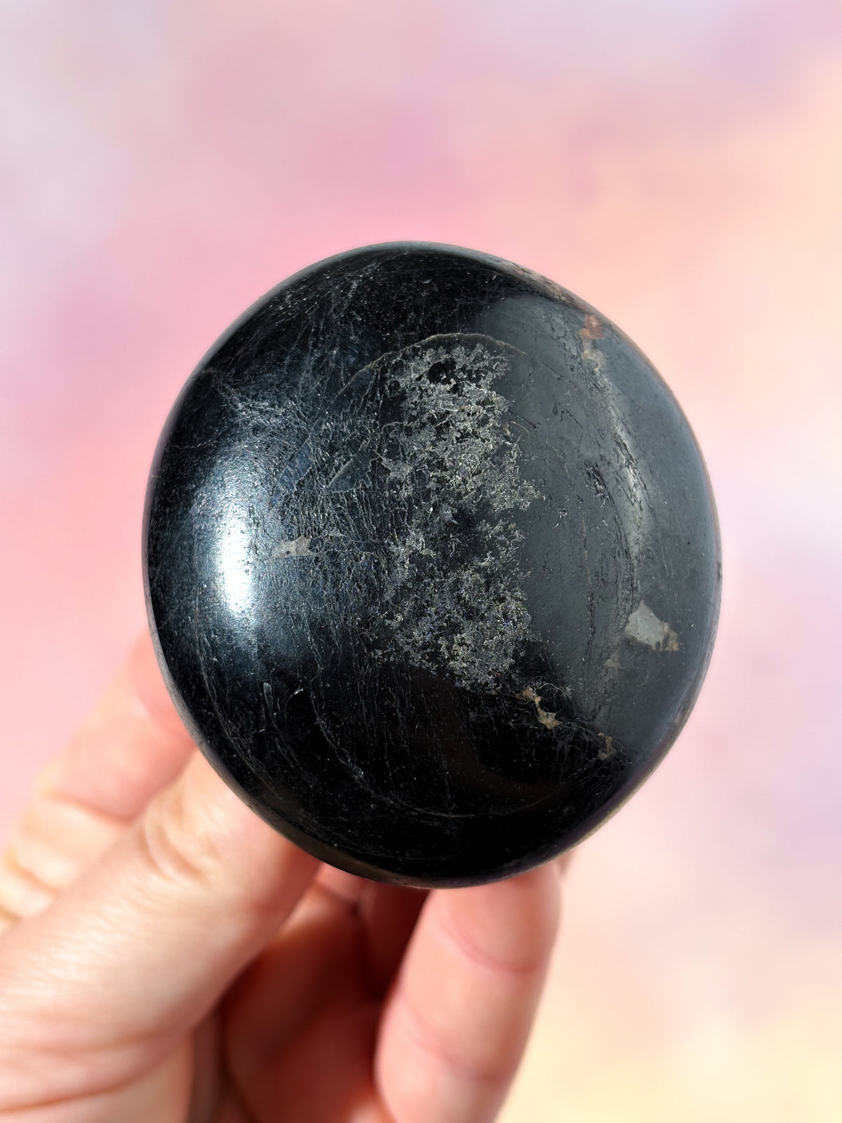 Svart Turmalin Palmstone (Nr. 1)