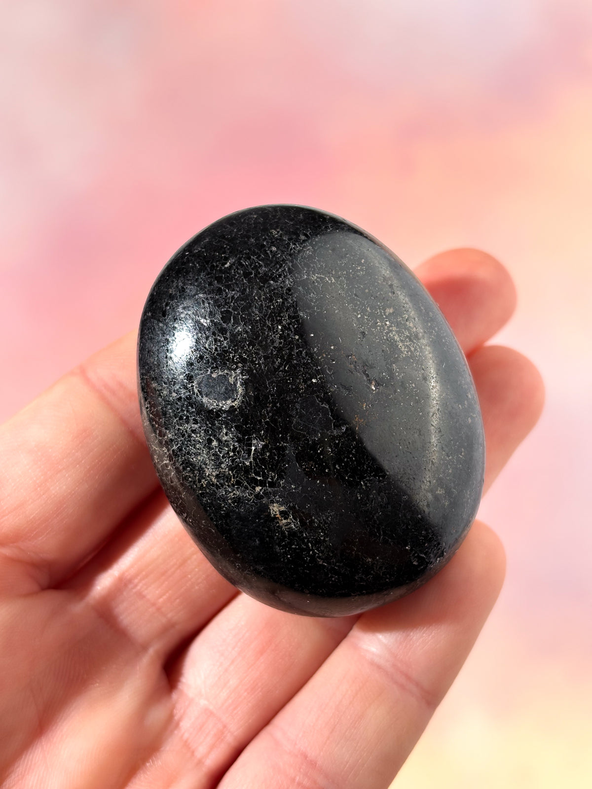 Svart Turmalin Palmstone (Nr 3)