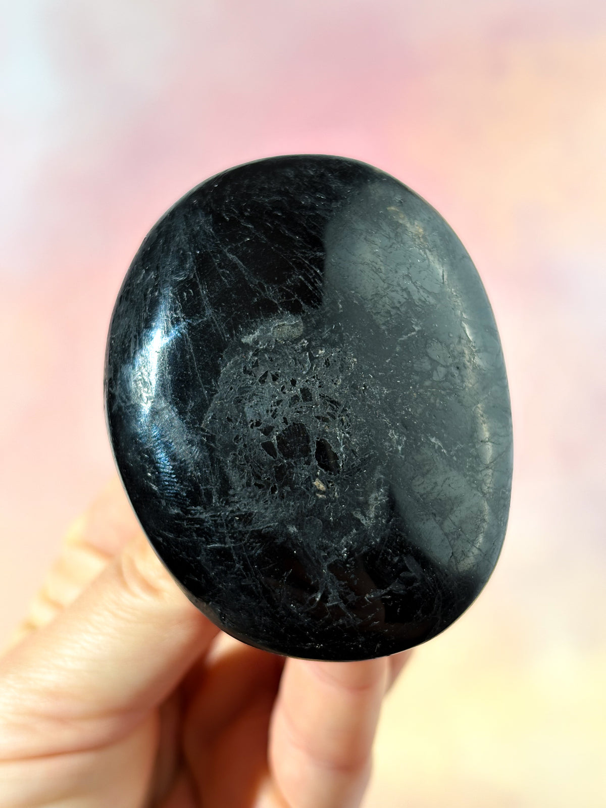 Svart Turmalin Palmstone (Nr. 5)