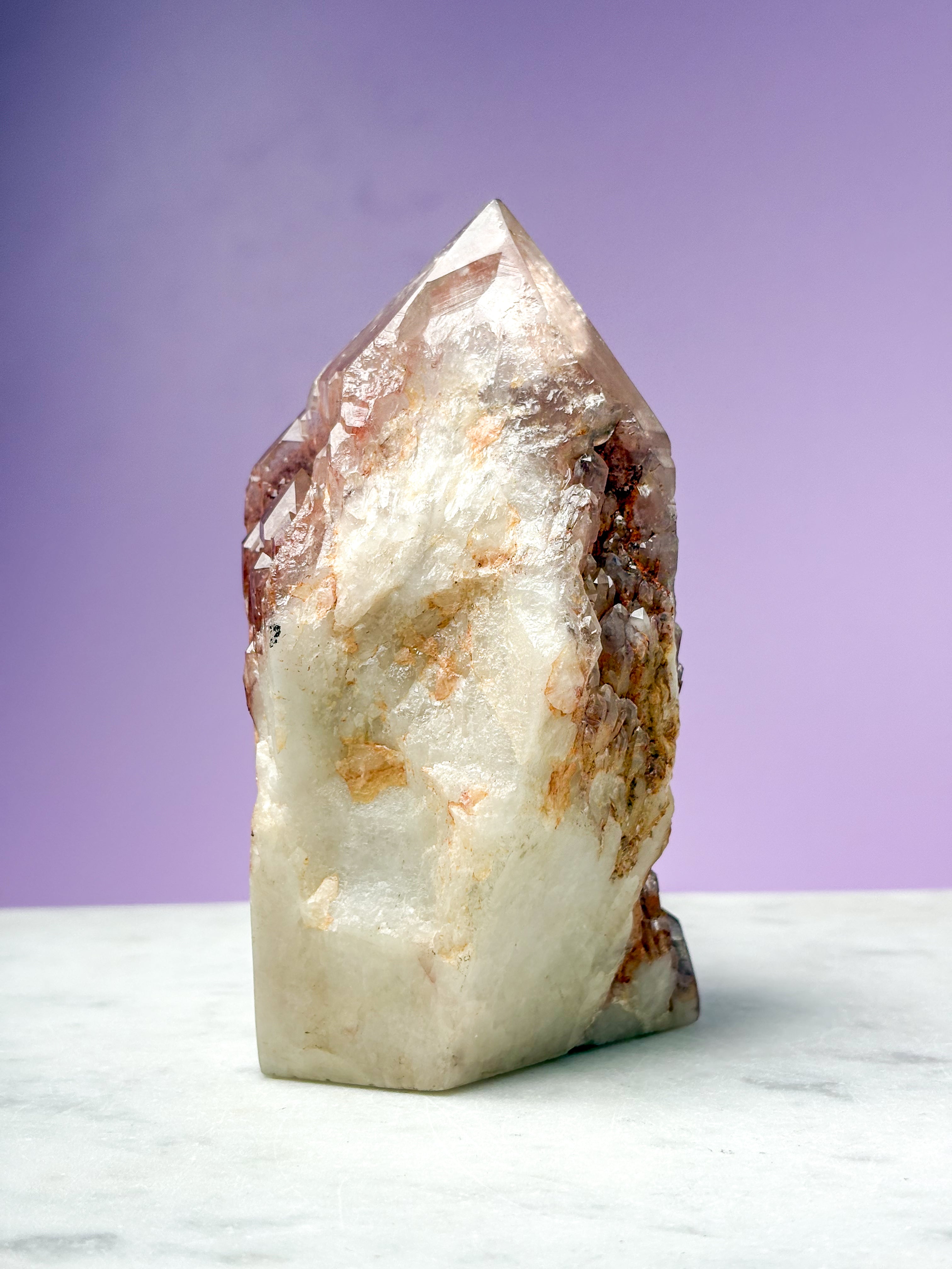 Rød Lithium Kvarts Klynge (Nr. 4)