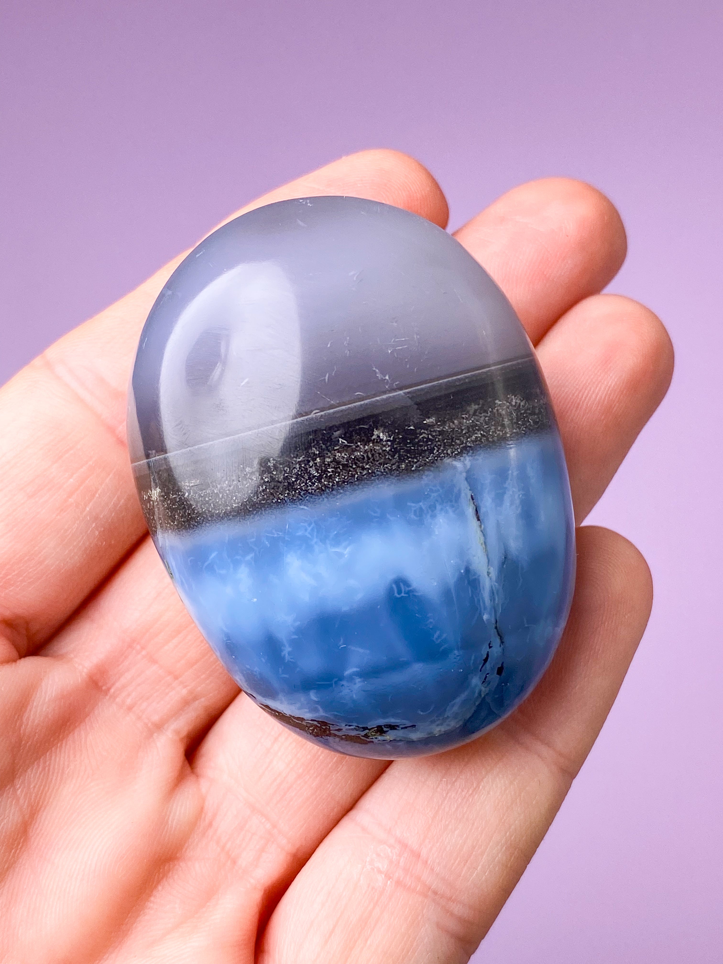 Blå Opal Palmstone (Nr. 5)