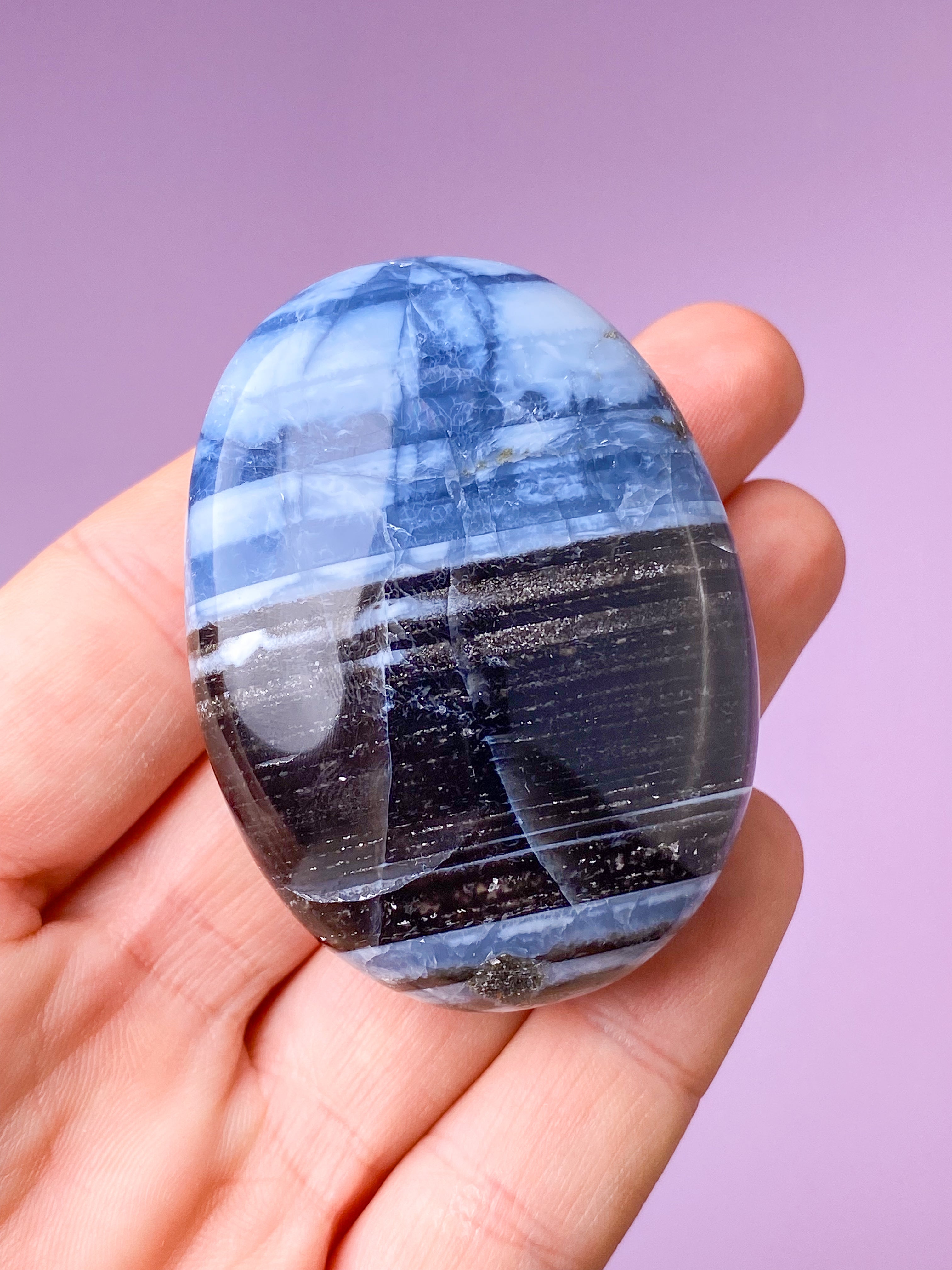 Blå Opal Palmstone (Nr. 6)