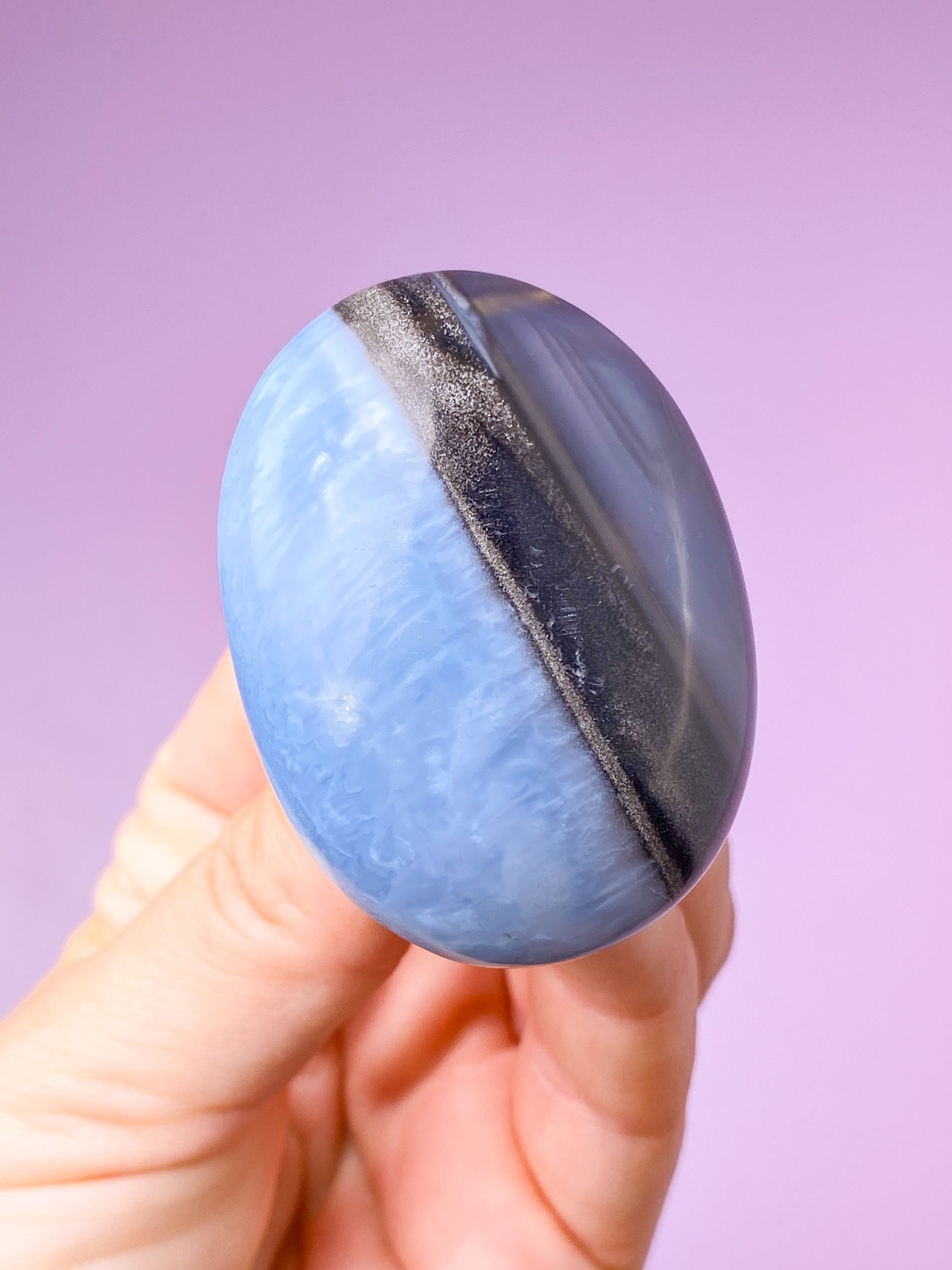 Blå Opal Palmstone (Nr. 8)