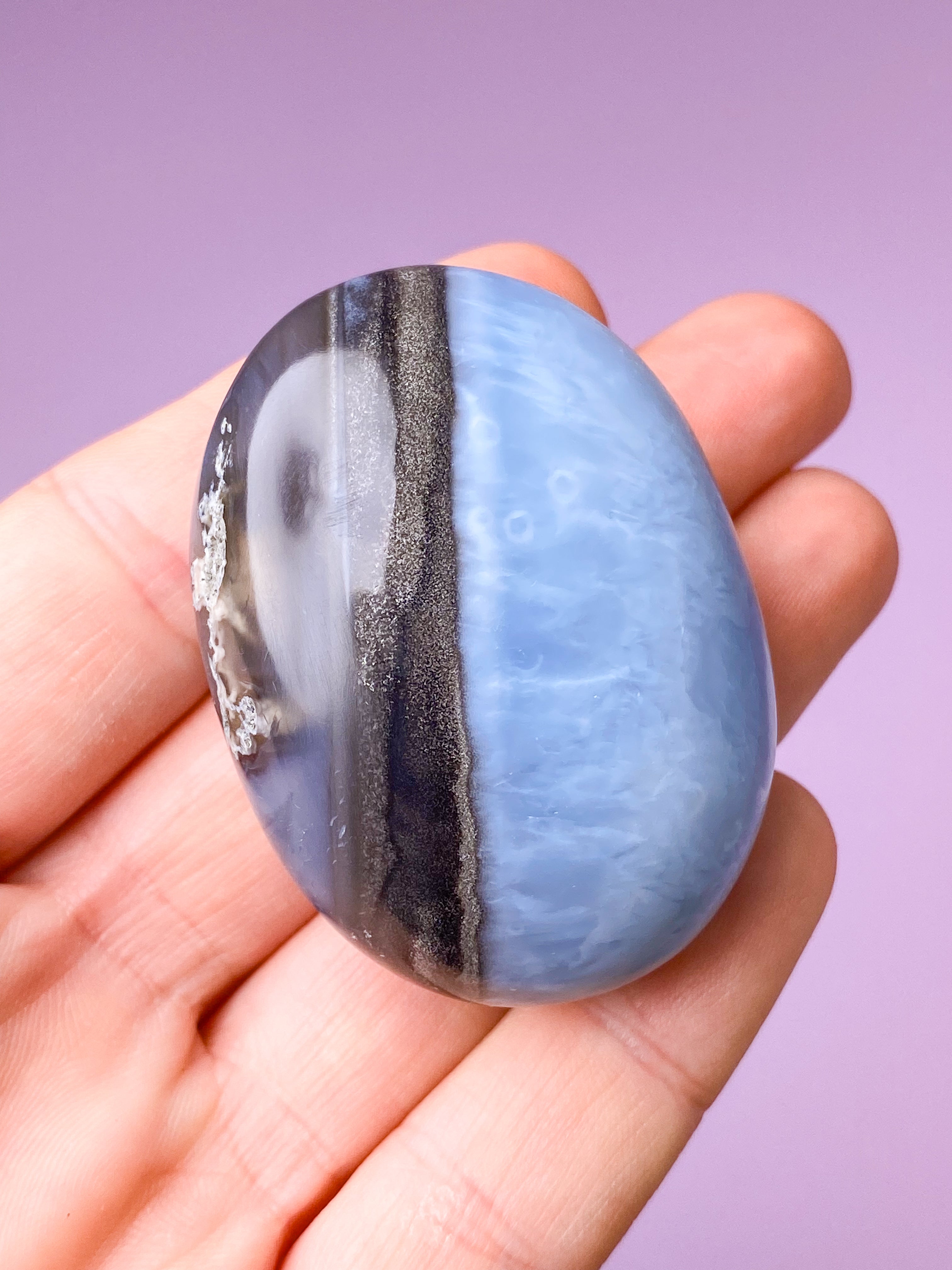 Blå Opal Palmstone (Nr. 8)