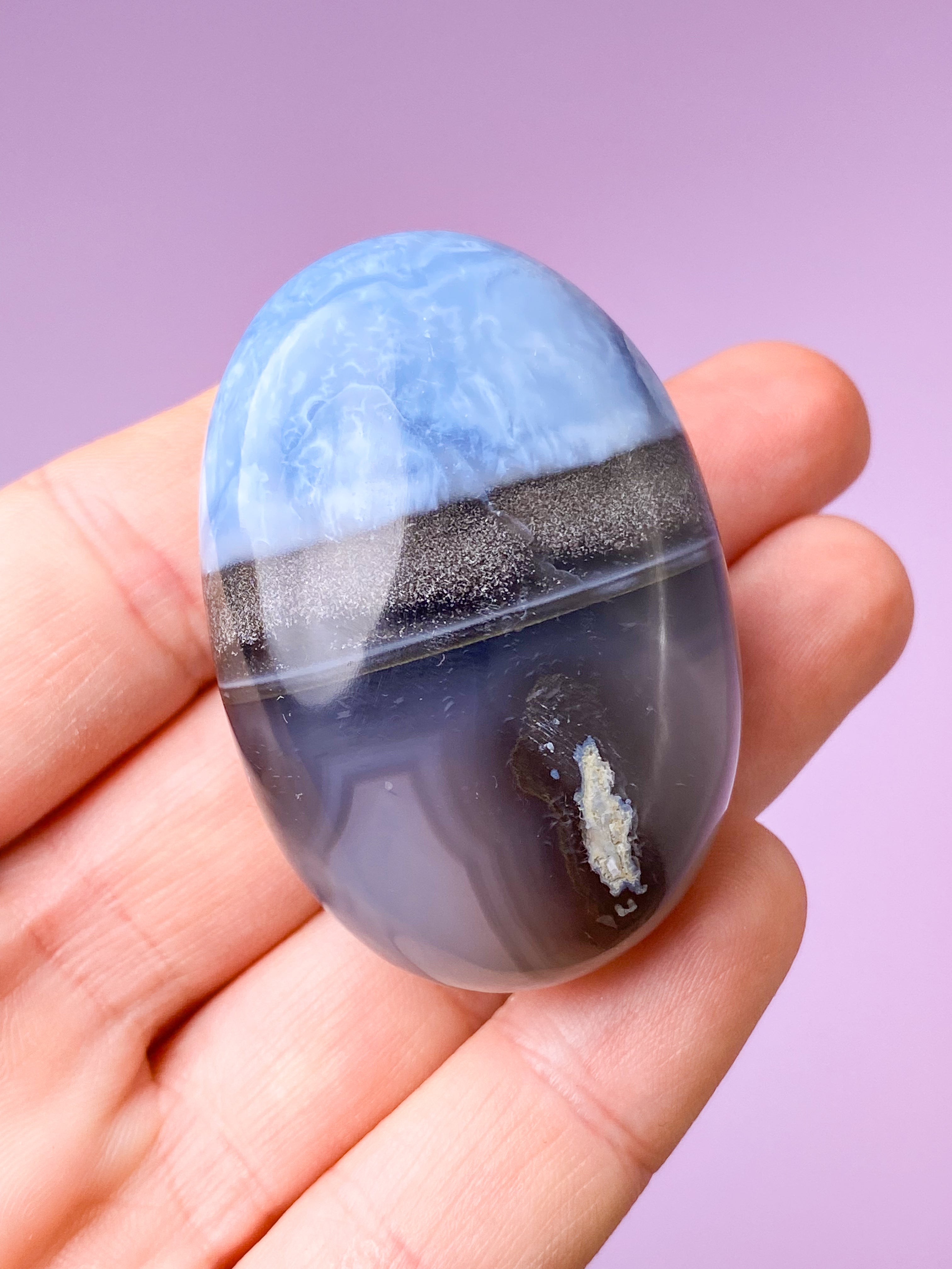 Blå Opal Palmstone (Nr. 9)