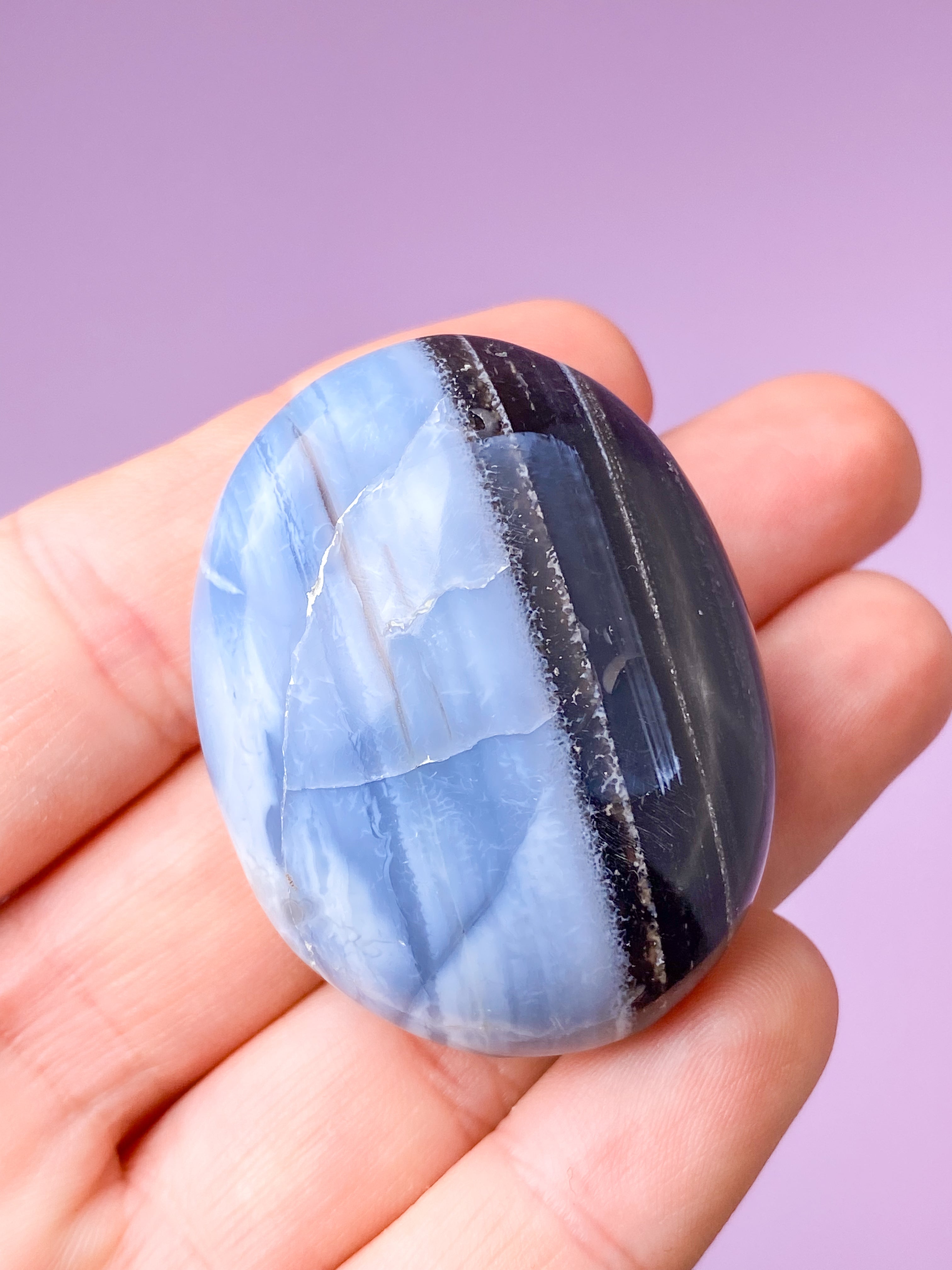 Blå Opal Palmstone (Nr. 14)