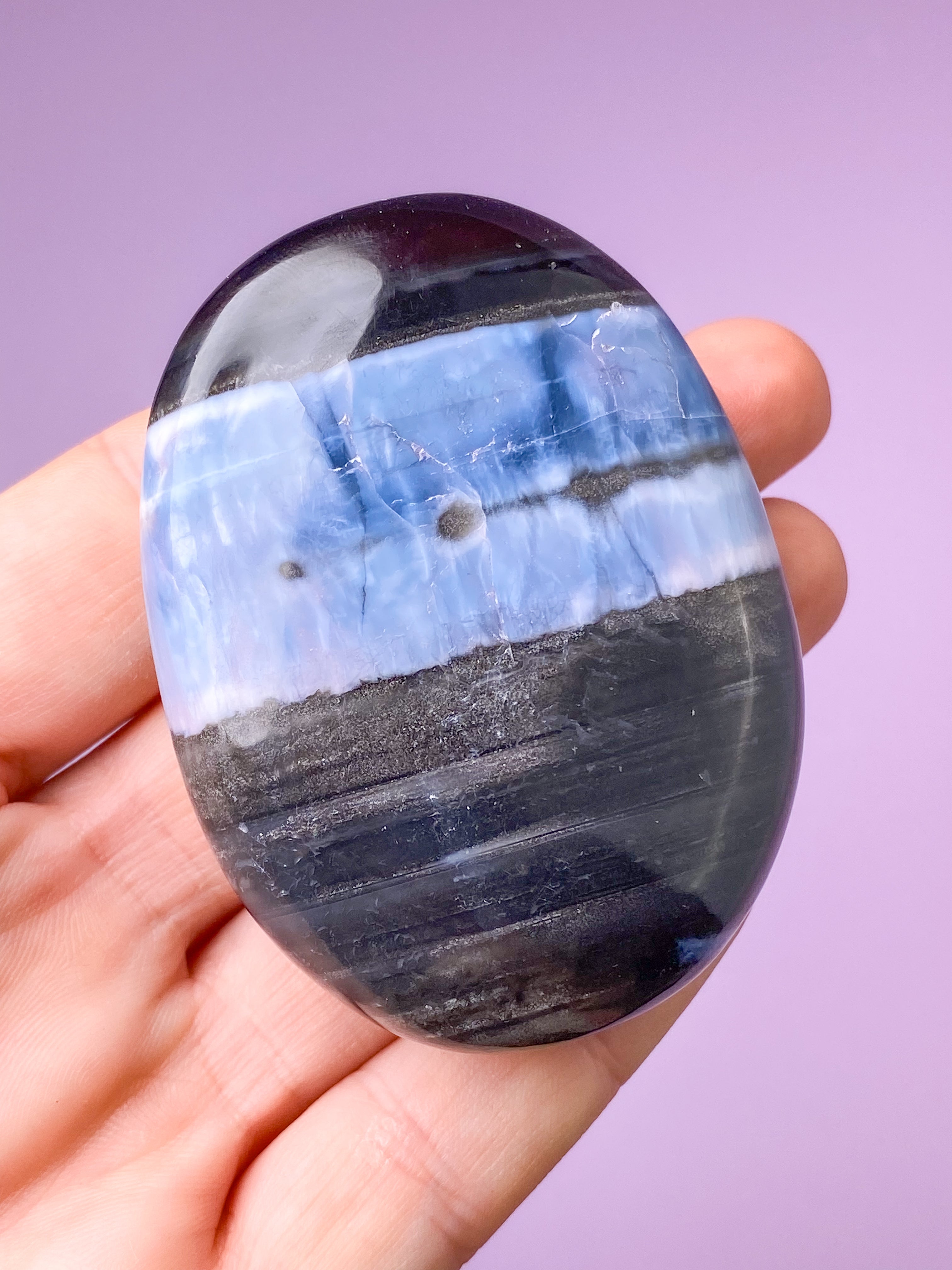 Blå Opal Palmstone (Nr. 15)