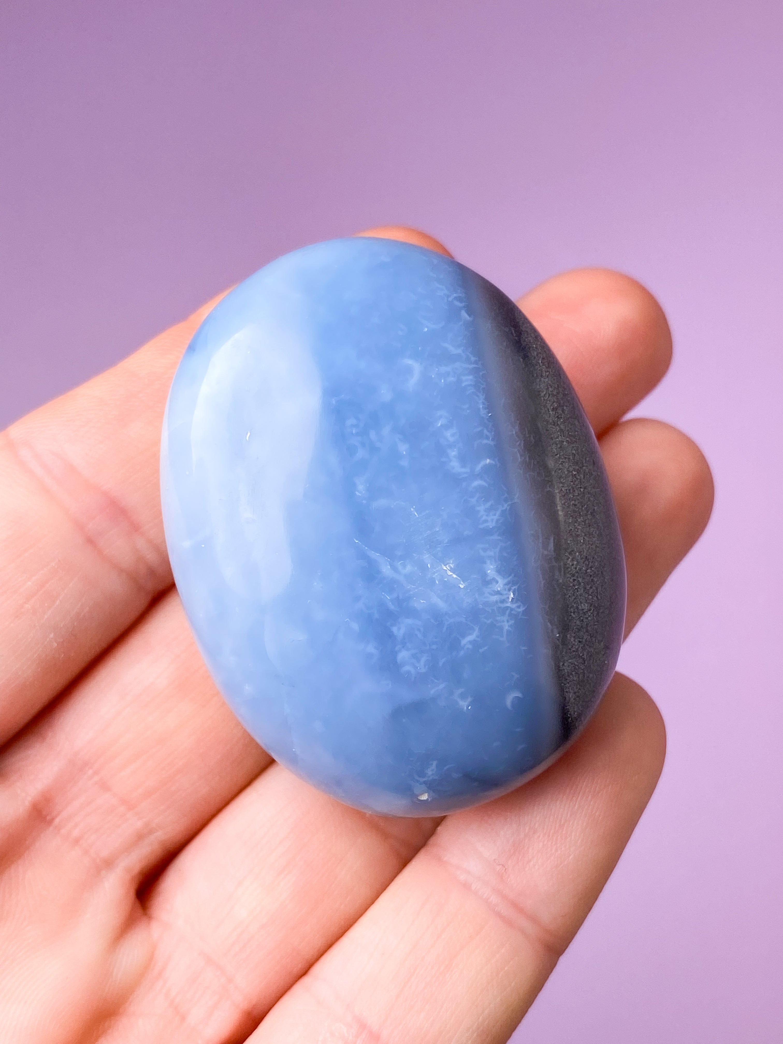 Blå Opal Palmstone (Nr. 16)