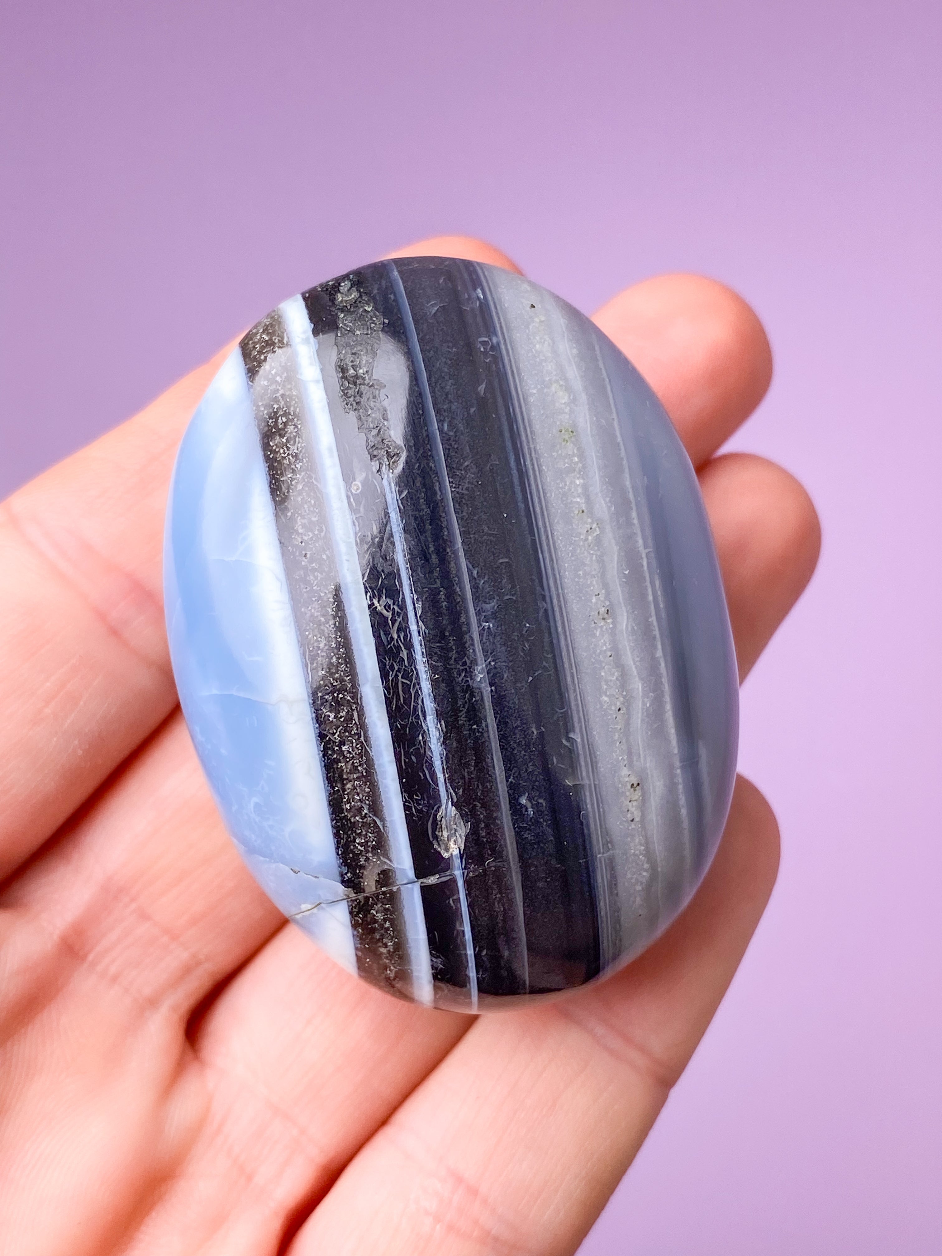 Blå Opal Palmstone (Nr. 17)