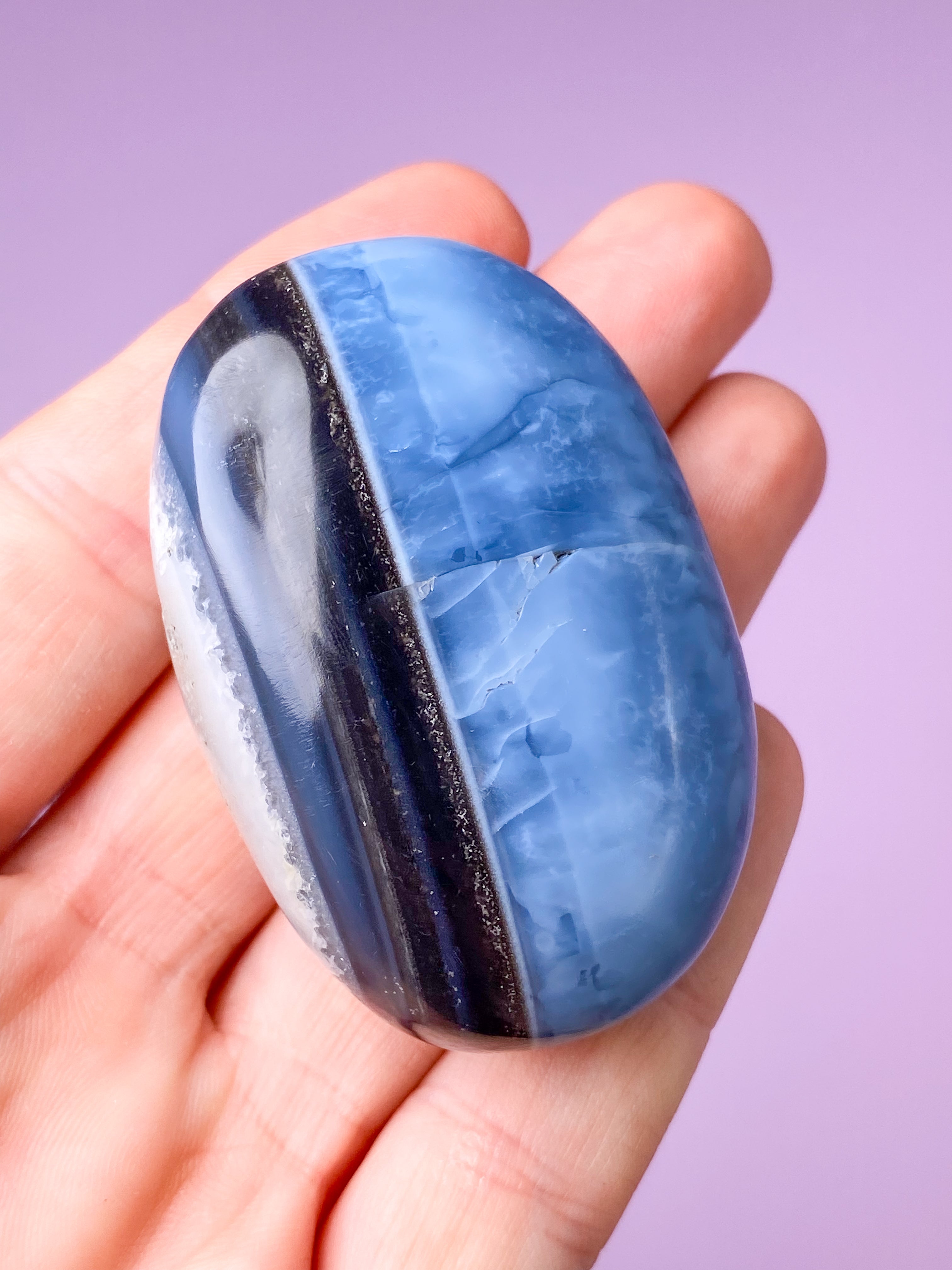 Blå Opal Palmstone (Nr. 18)
