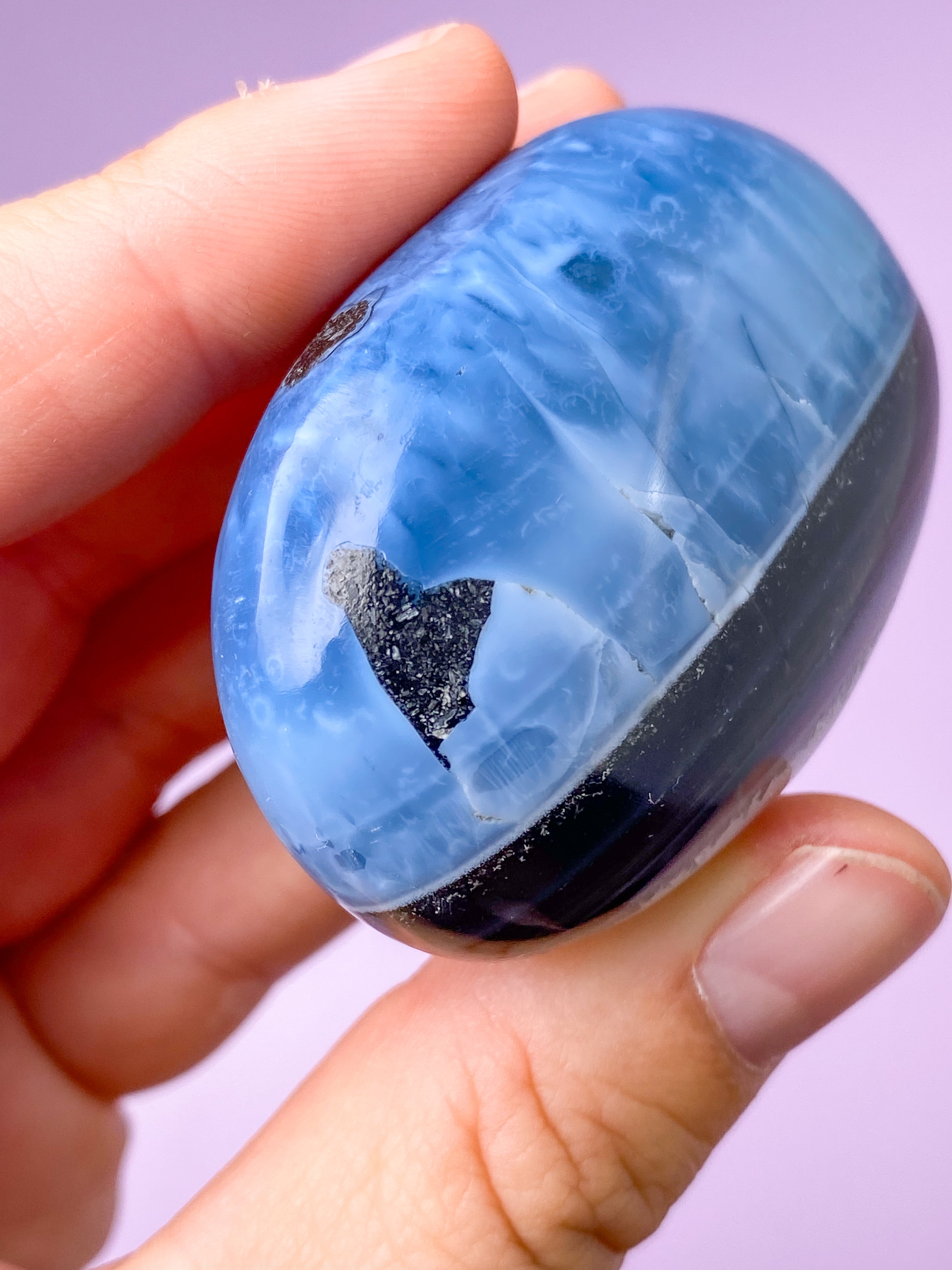 Blå Opal Palmstone (Nr. 18)