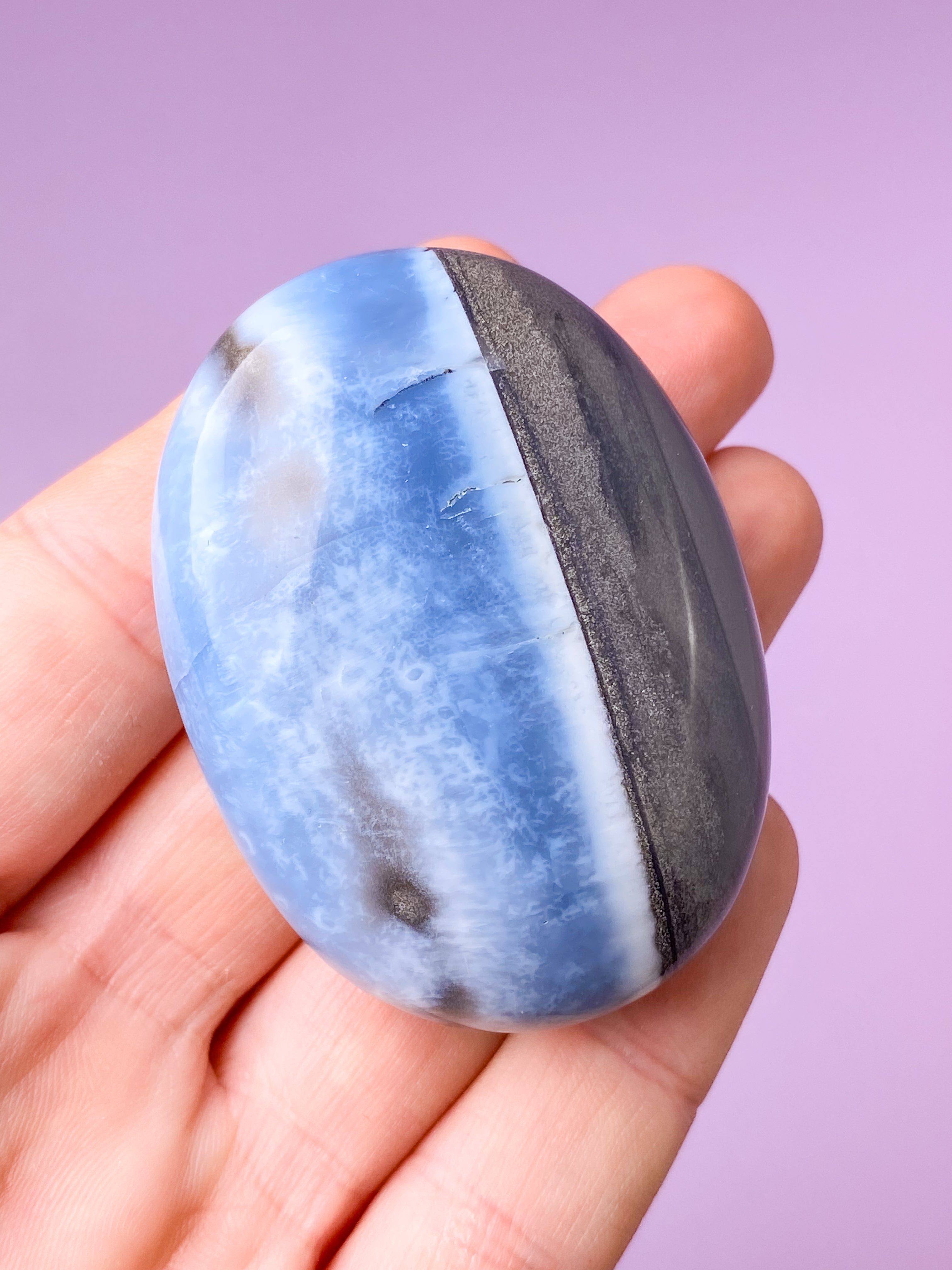Blå Opal Palmstone (Nr. 21)