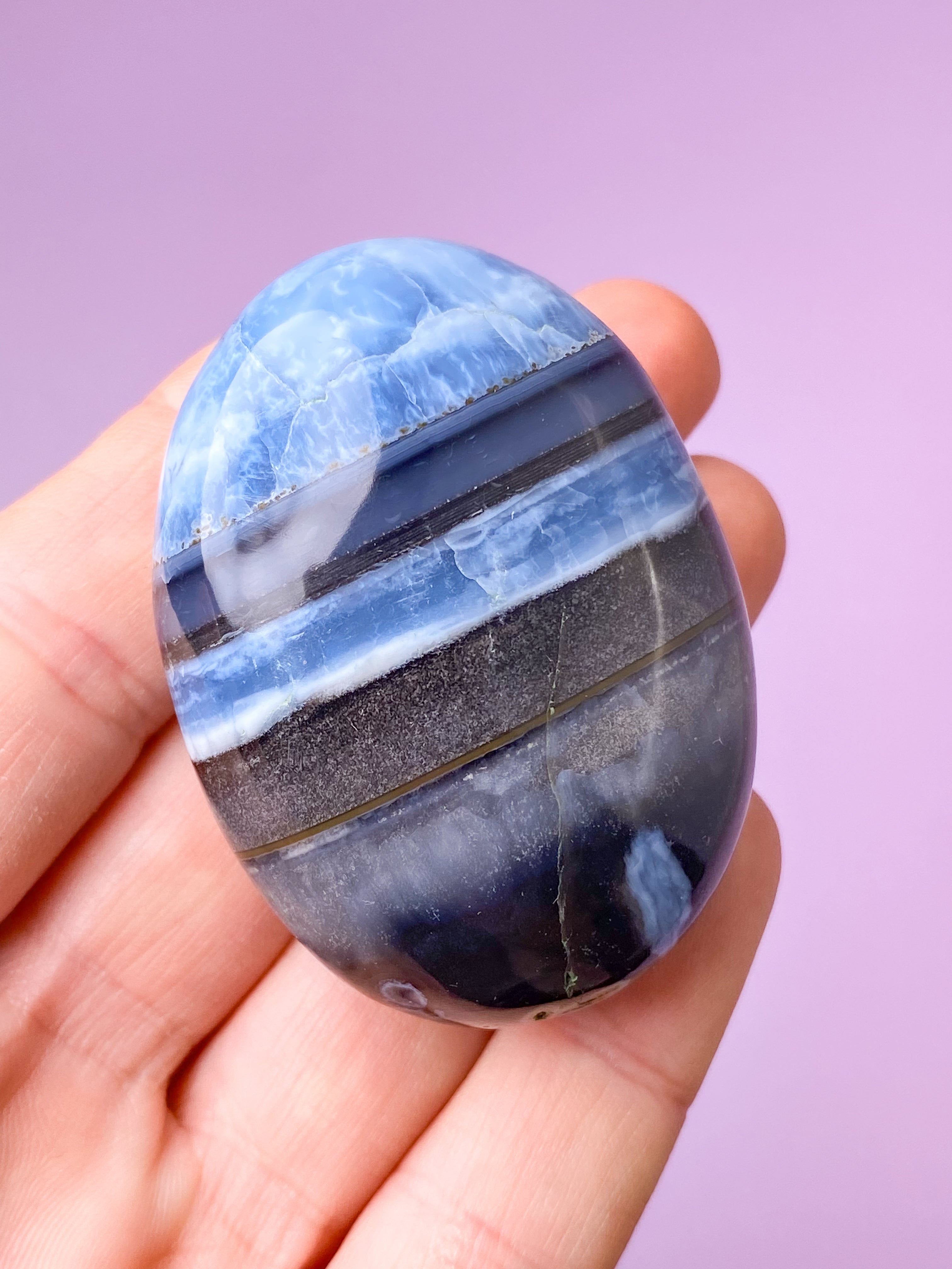 Blå Opal Palmstone (Nr. 29)