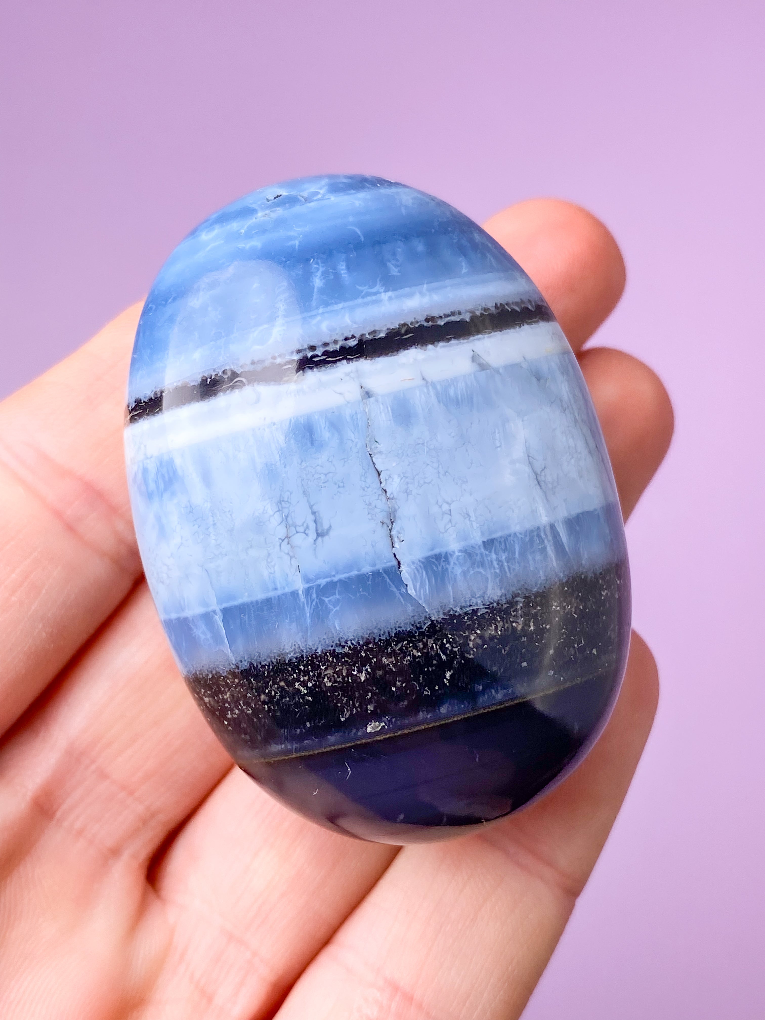 Blå Opal Palmstone (Nr. 30)