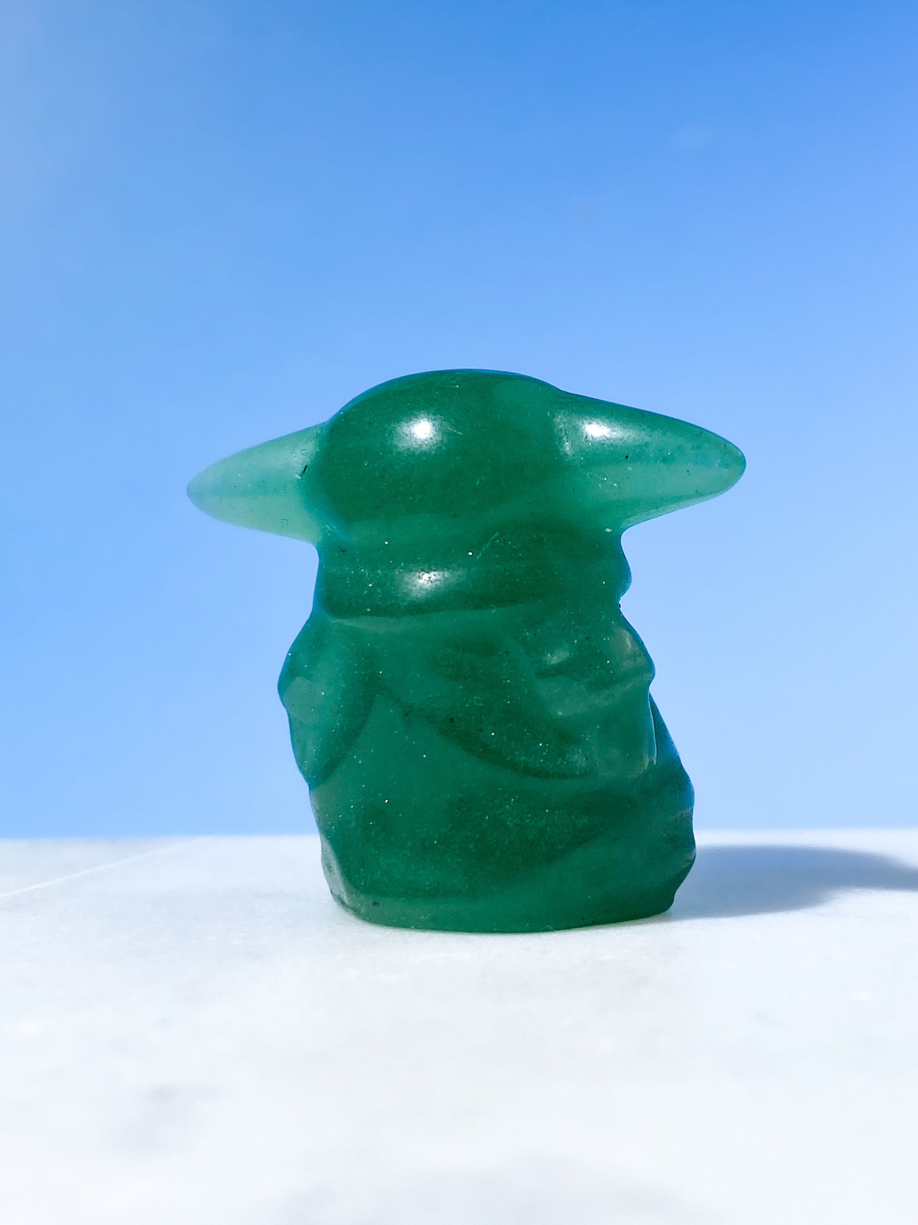 Grön aventurin Baby Yoda