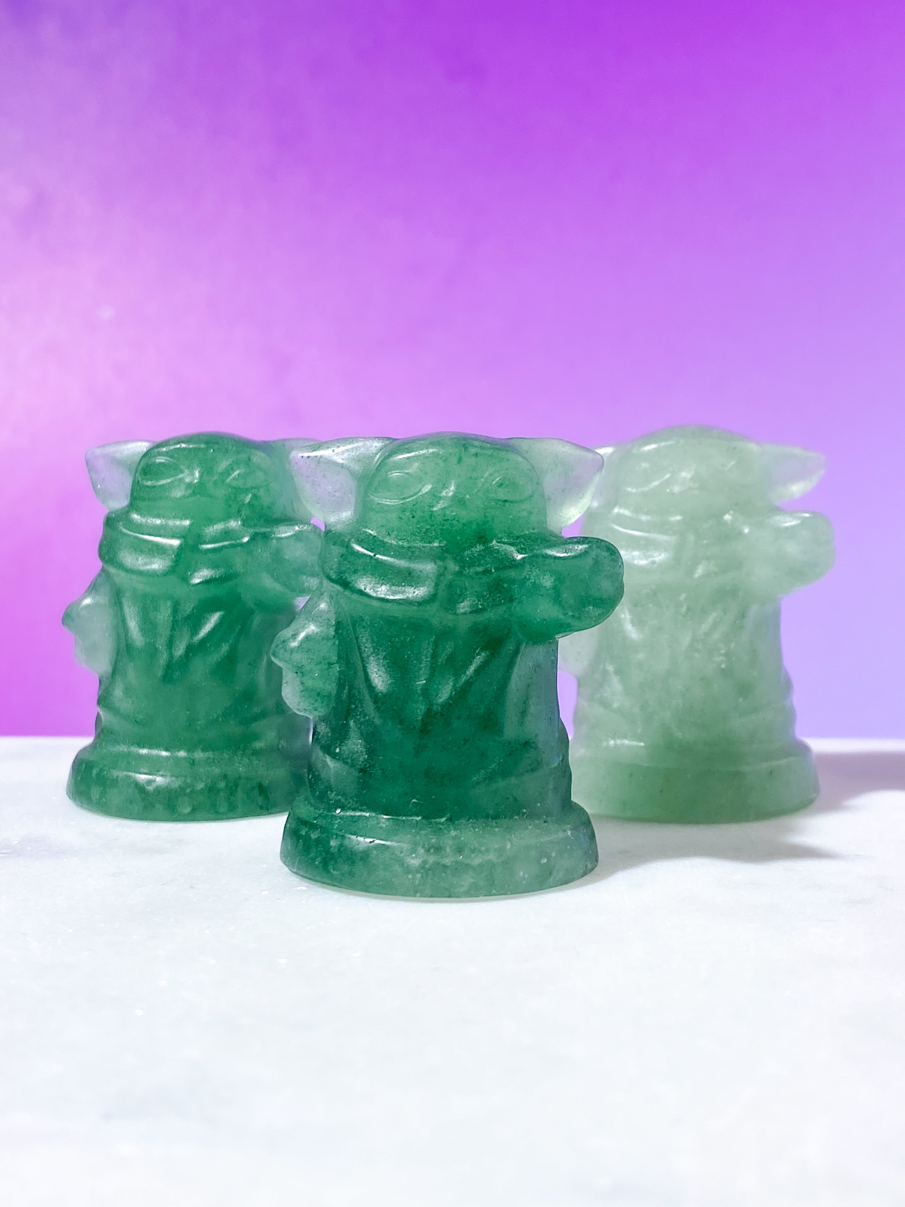 Grön aventurin Yoda