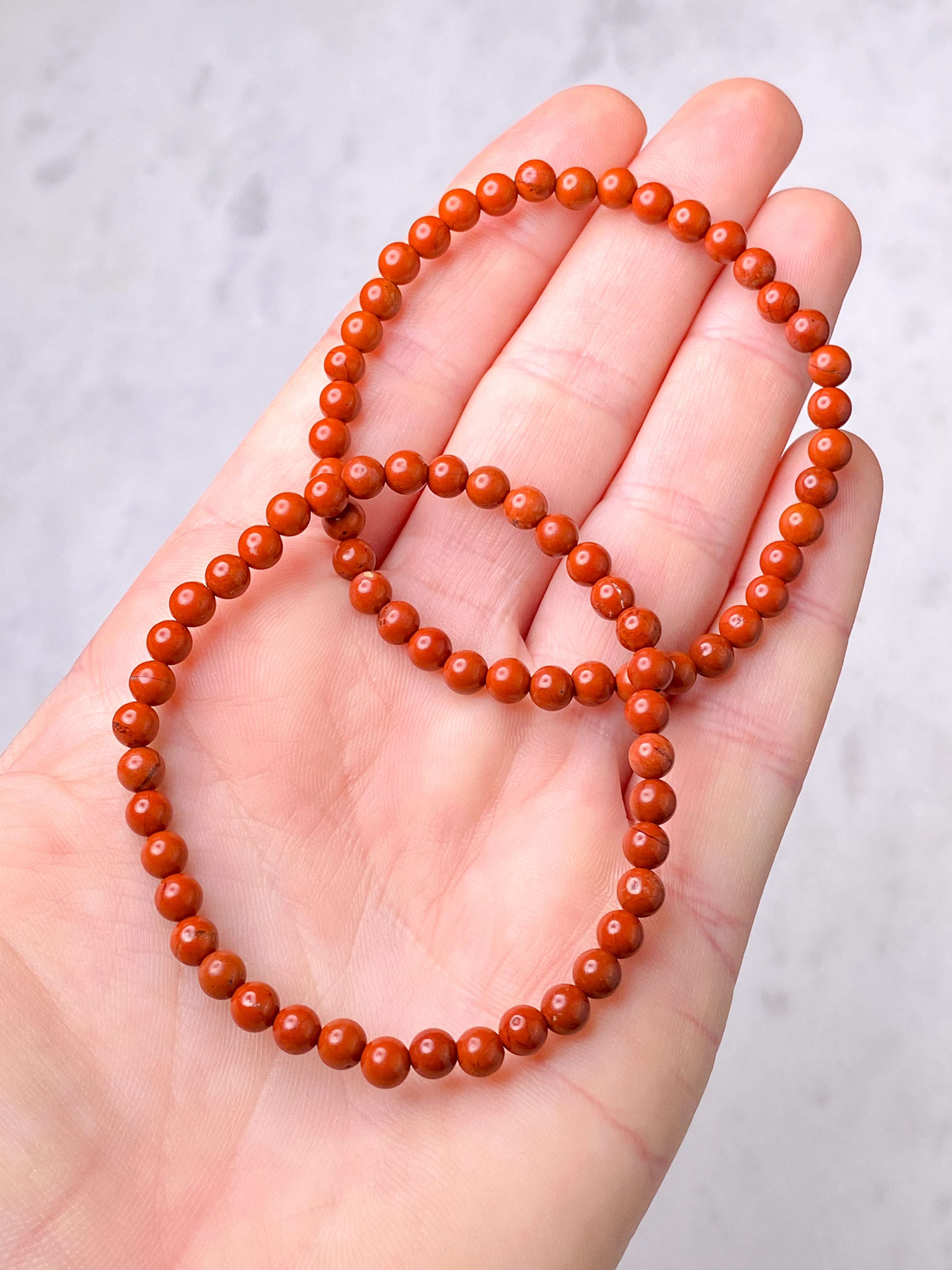 Rød Jaspis Armbånd