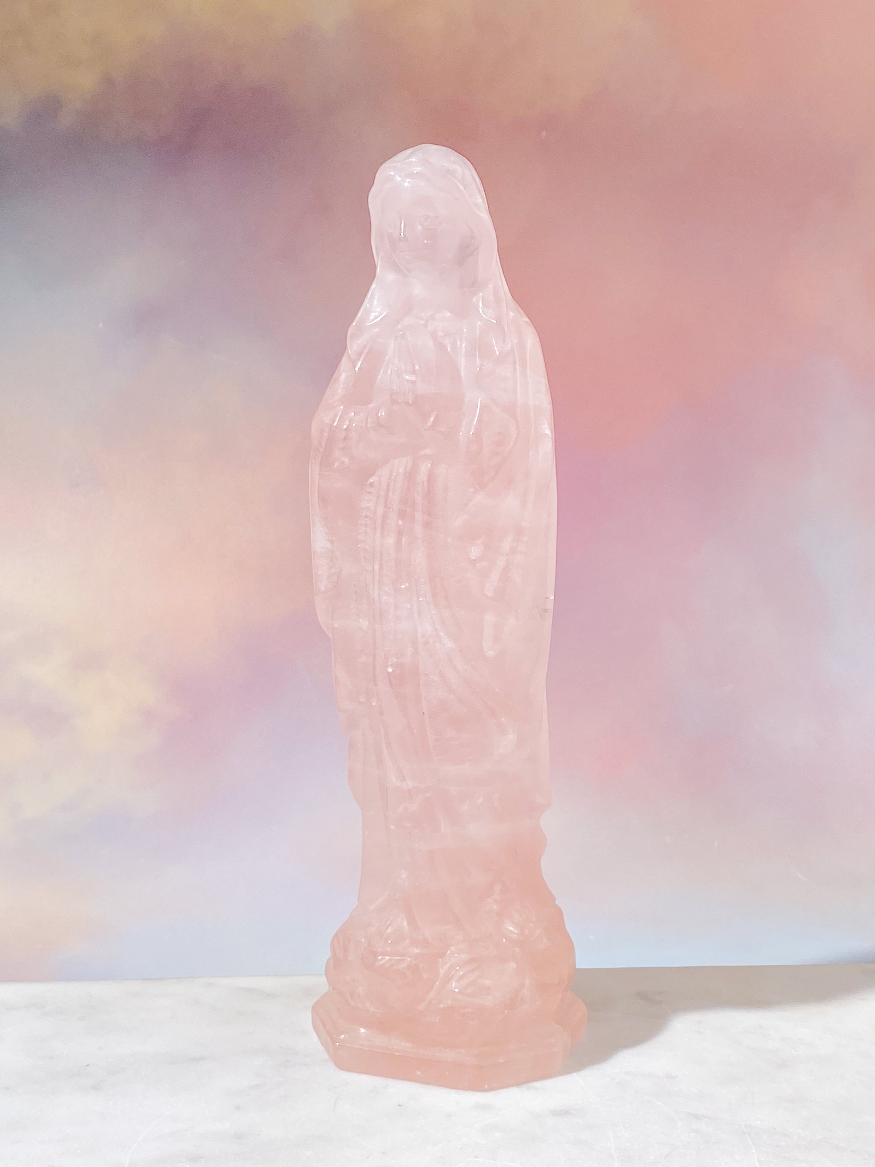 Kæmpe Rosakvarts Madonna (Nr. 4)