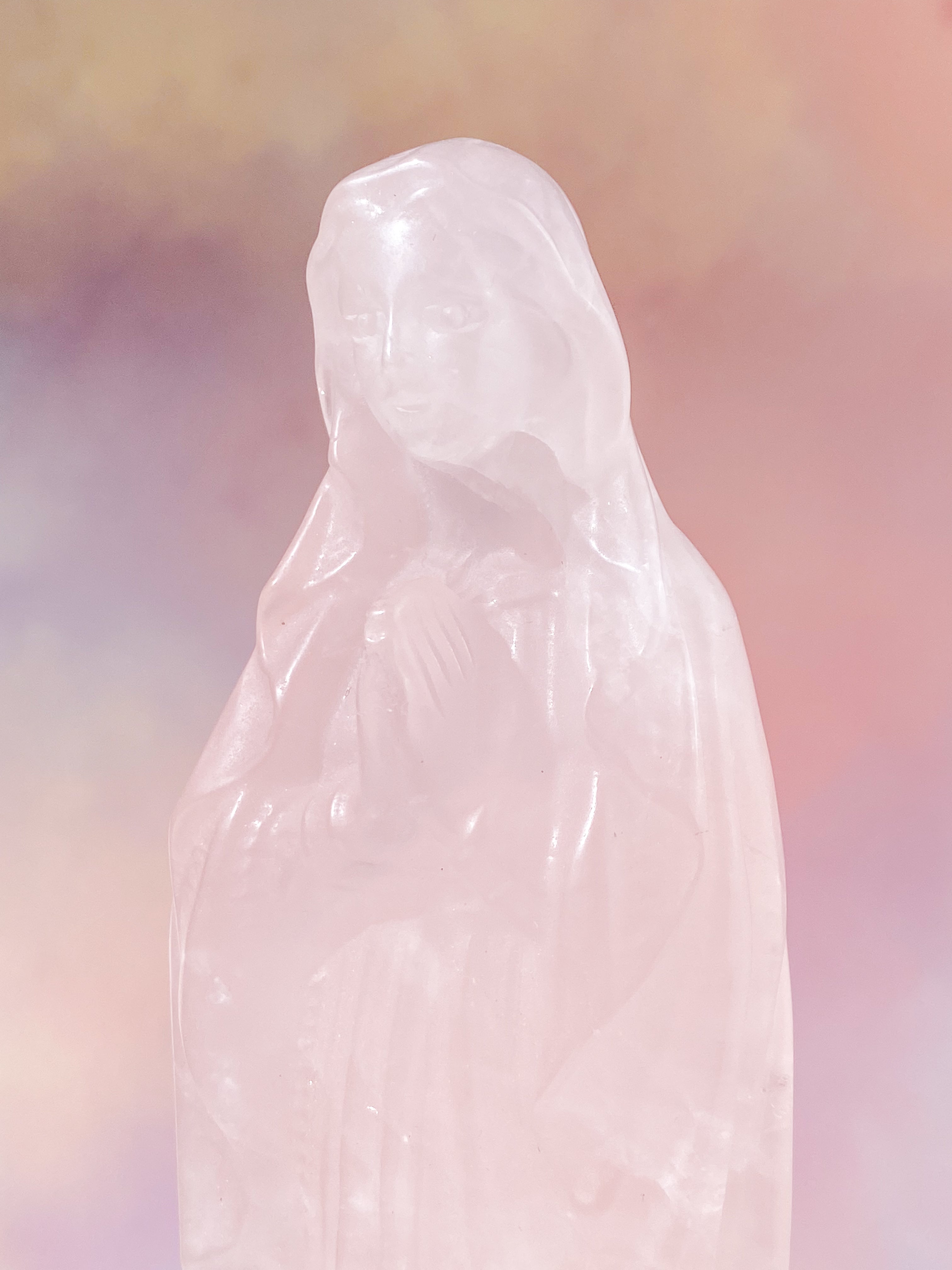 Kæmpe Rosakvarts Madonna (Nr. 6)
