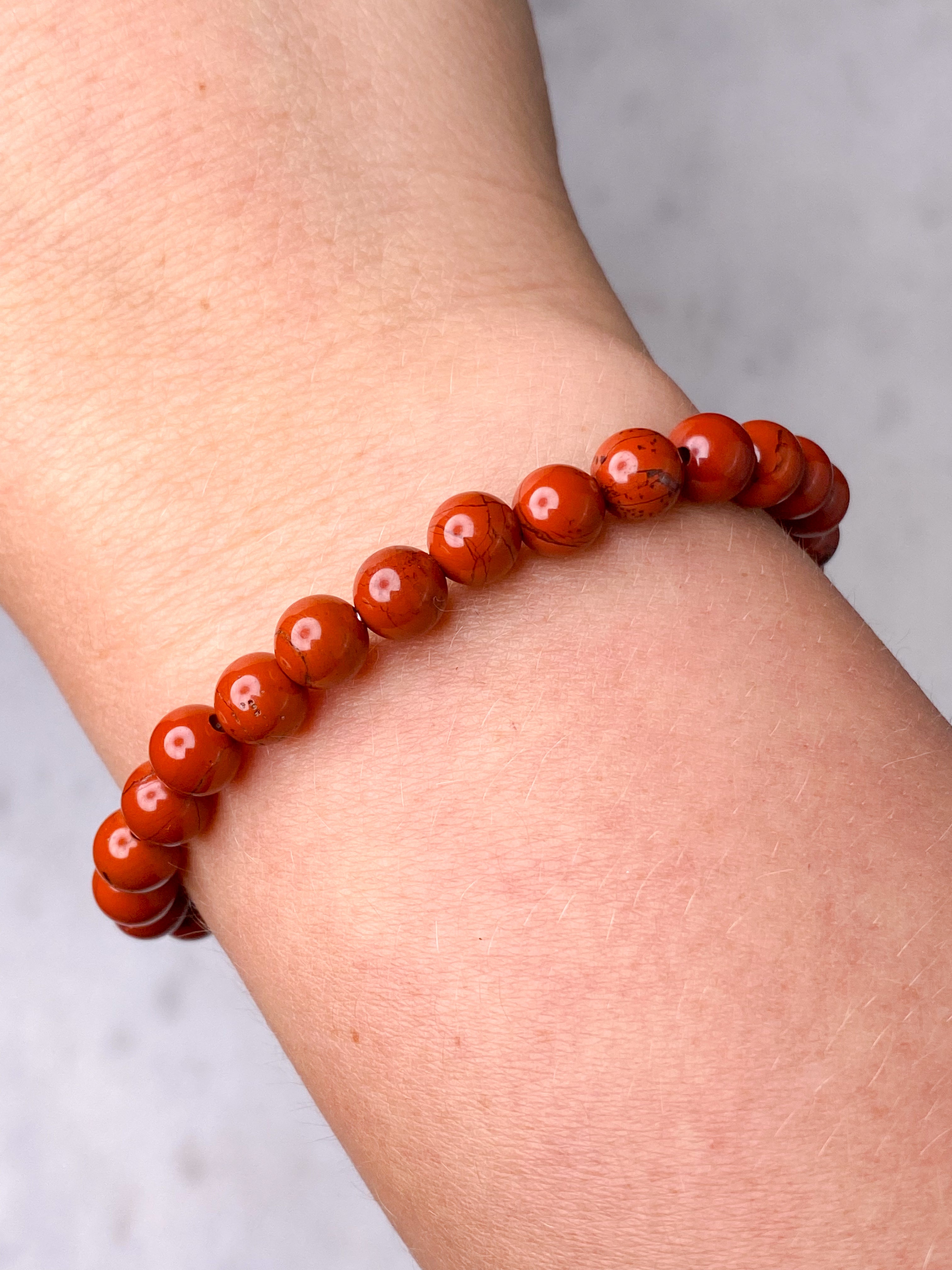 Rød Jaspis Armbånd