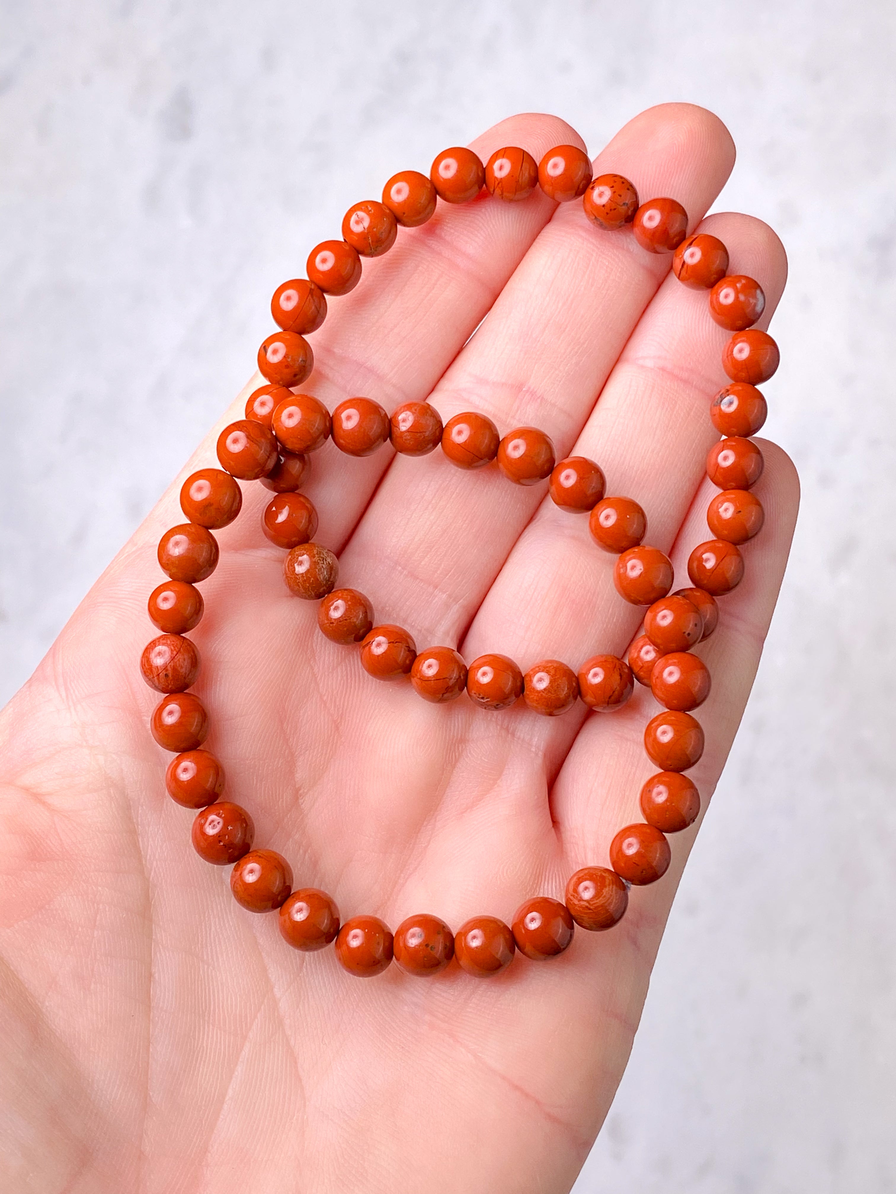 Rød Jaspis Armbånd