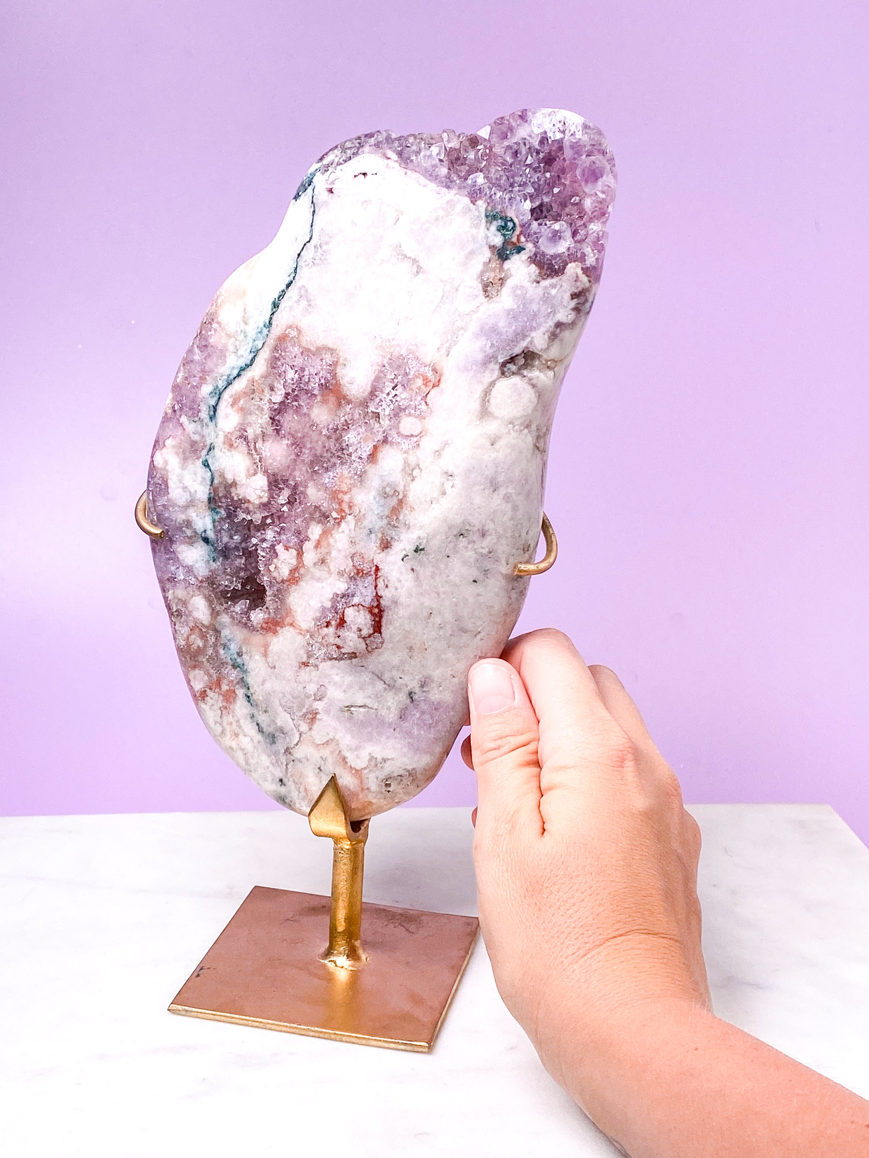 Rosa ametist på fot (nr 13)