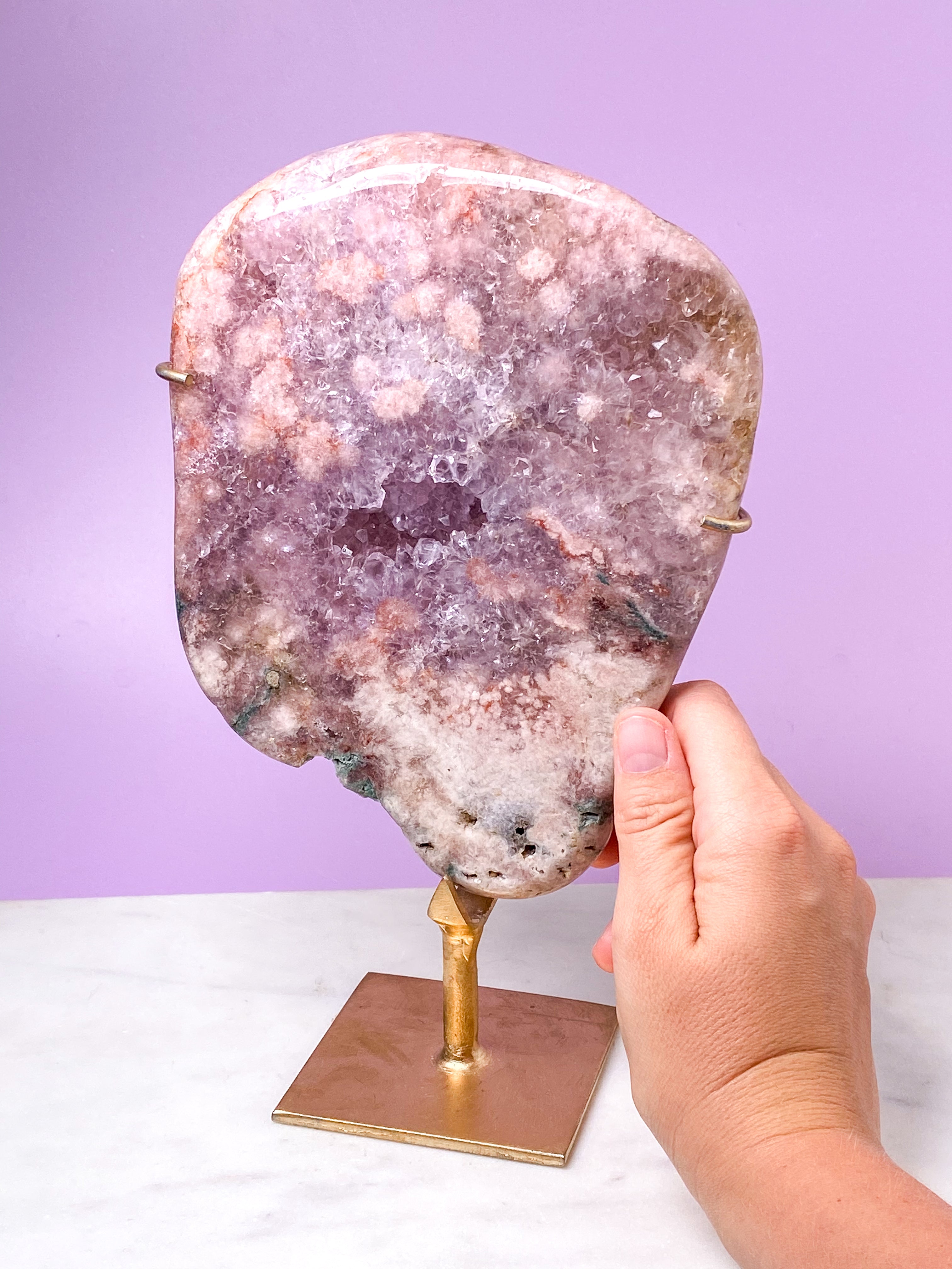 Rosa ametist på fot (nr 15)