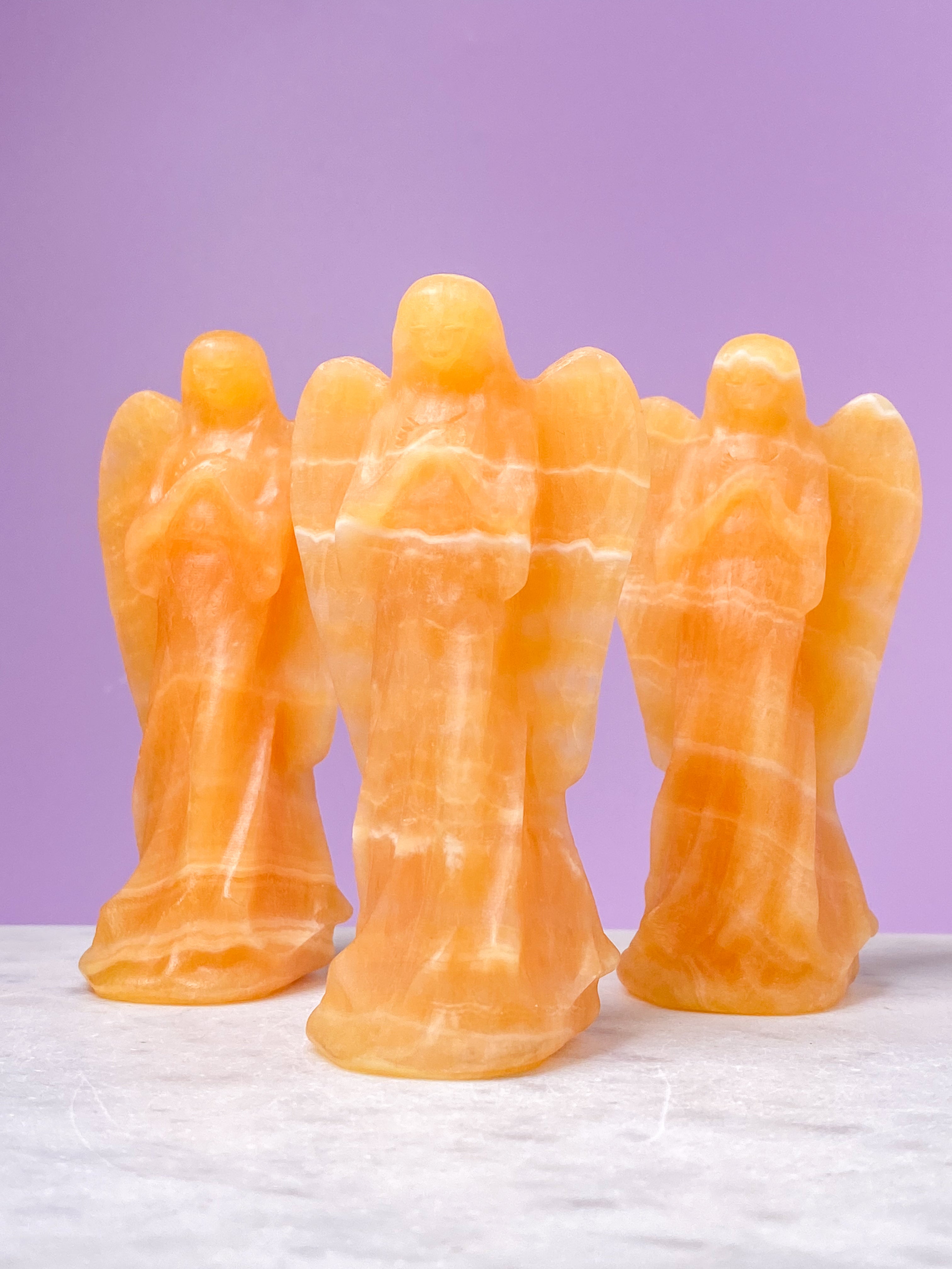 Orange Kalcit Pocket Stone