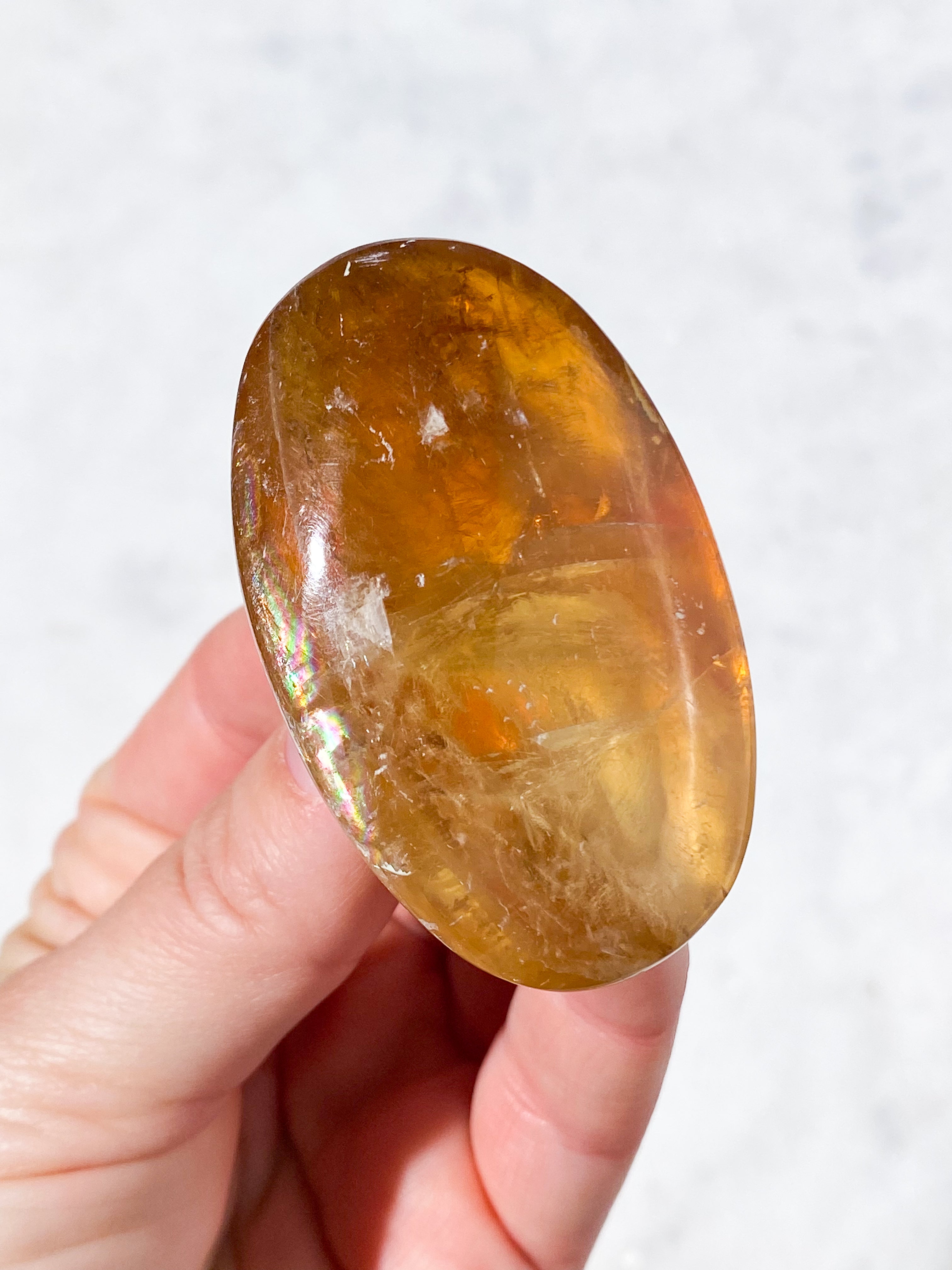 Honungskalcit Palmstone (Nr. 5)