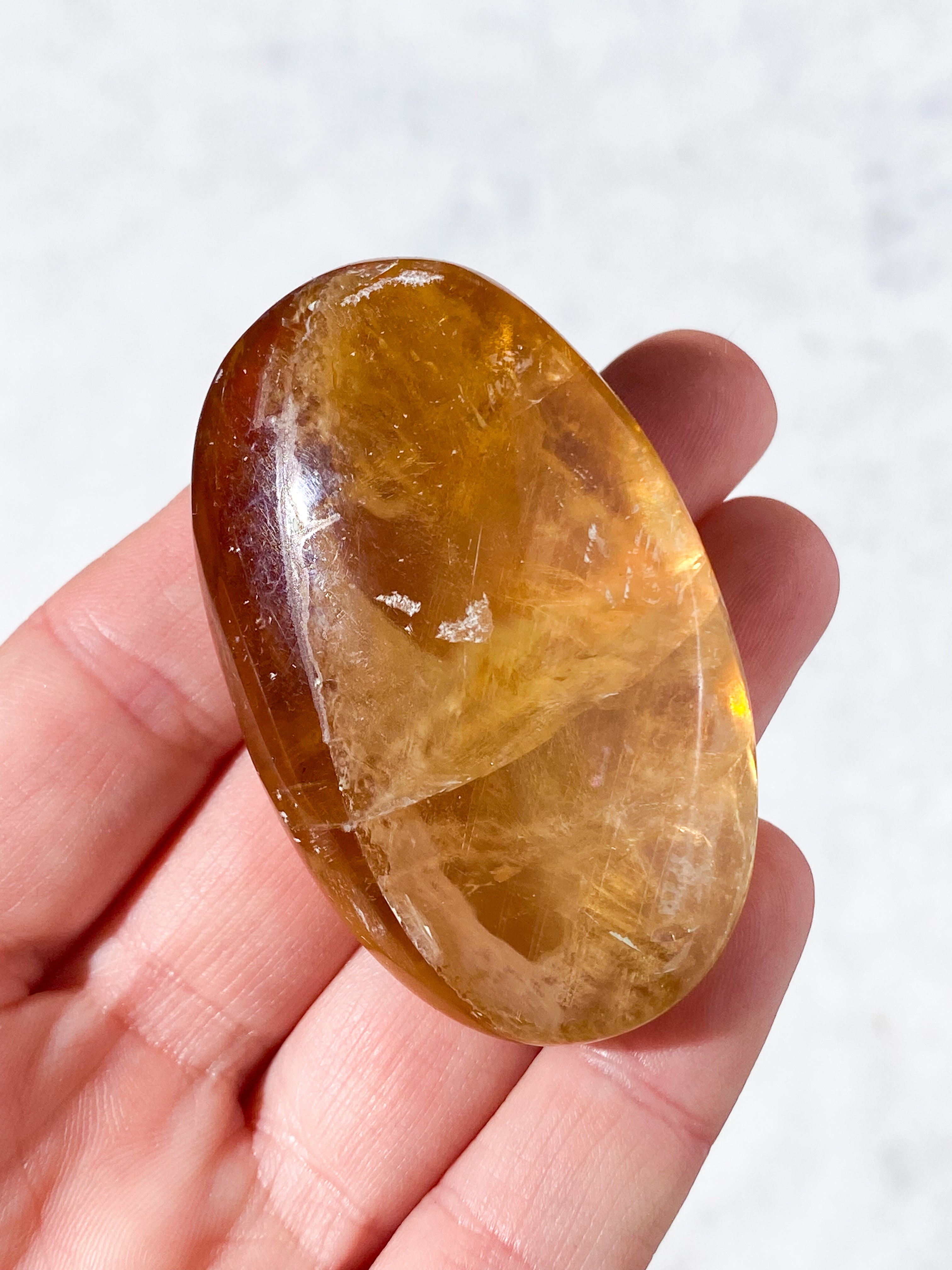 Honungskalcit Palmstone (Nr. 5)
