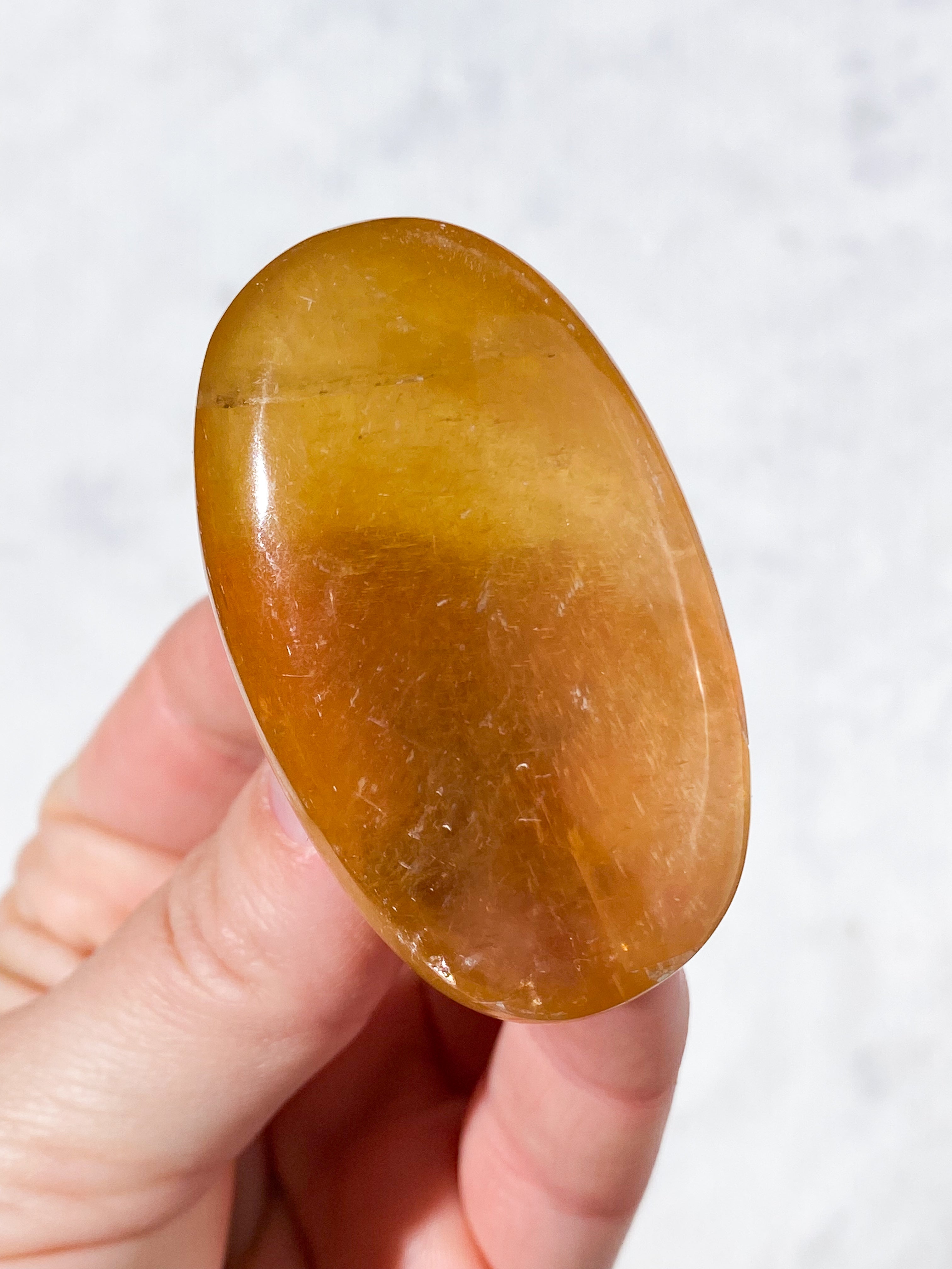 Honungskalcit Palmstone (Nr. 14)