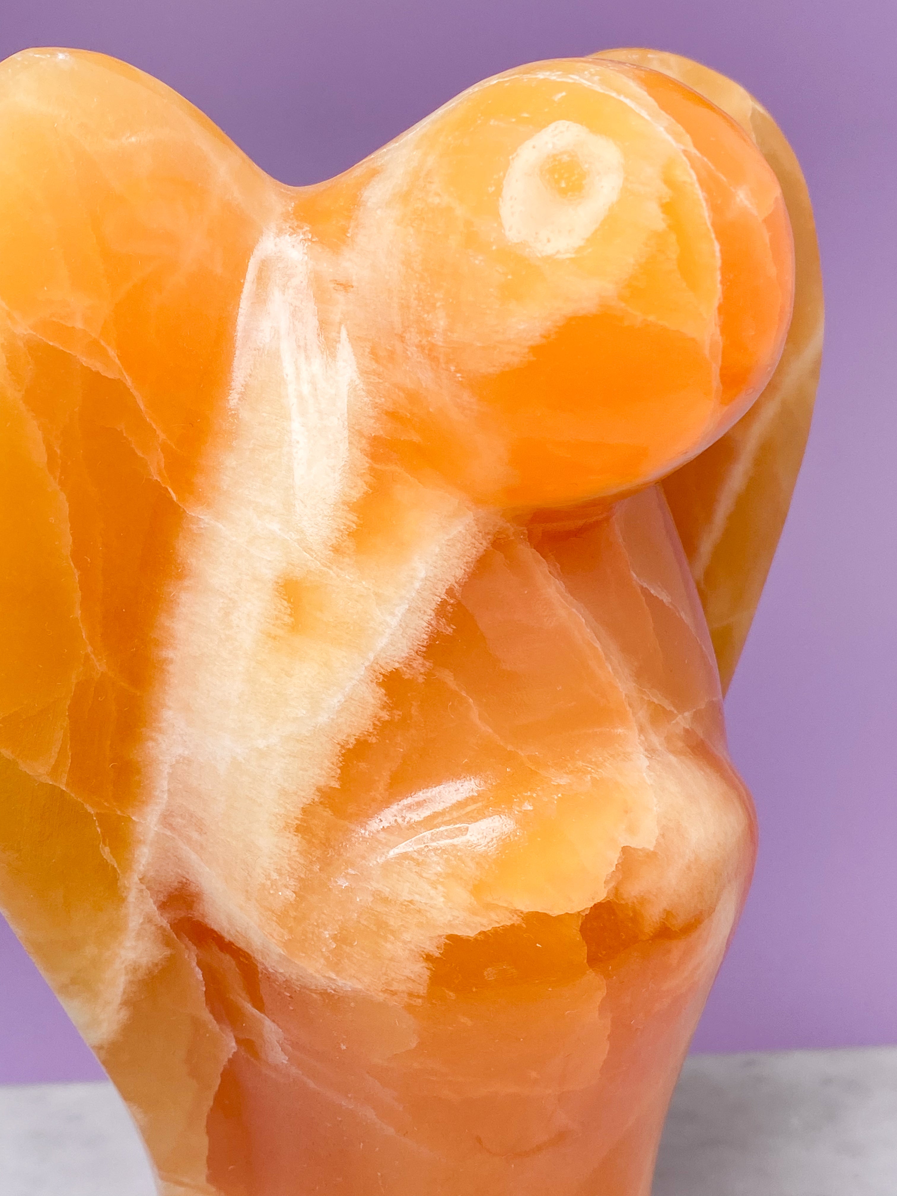 Orange Calcit Engel - 8 cm