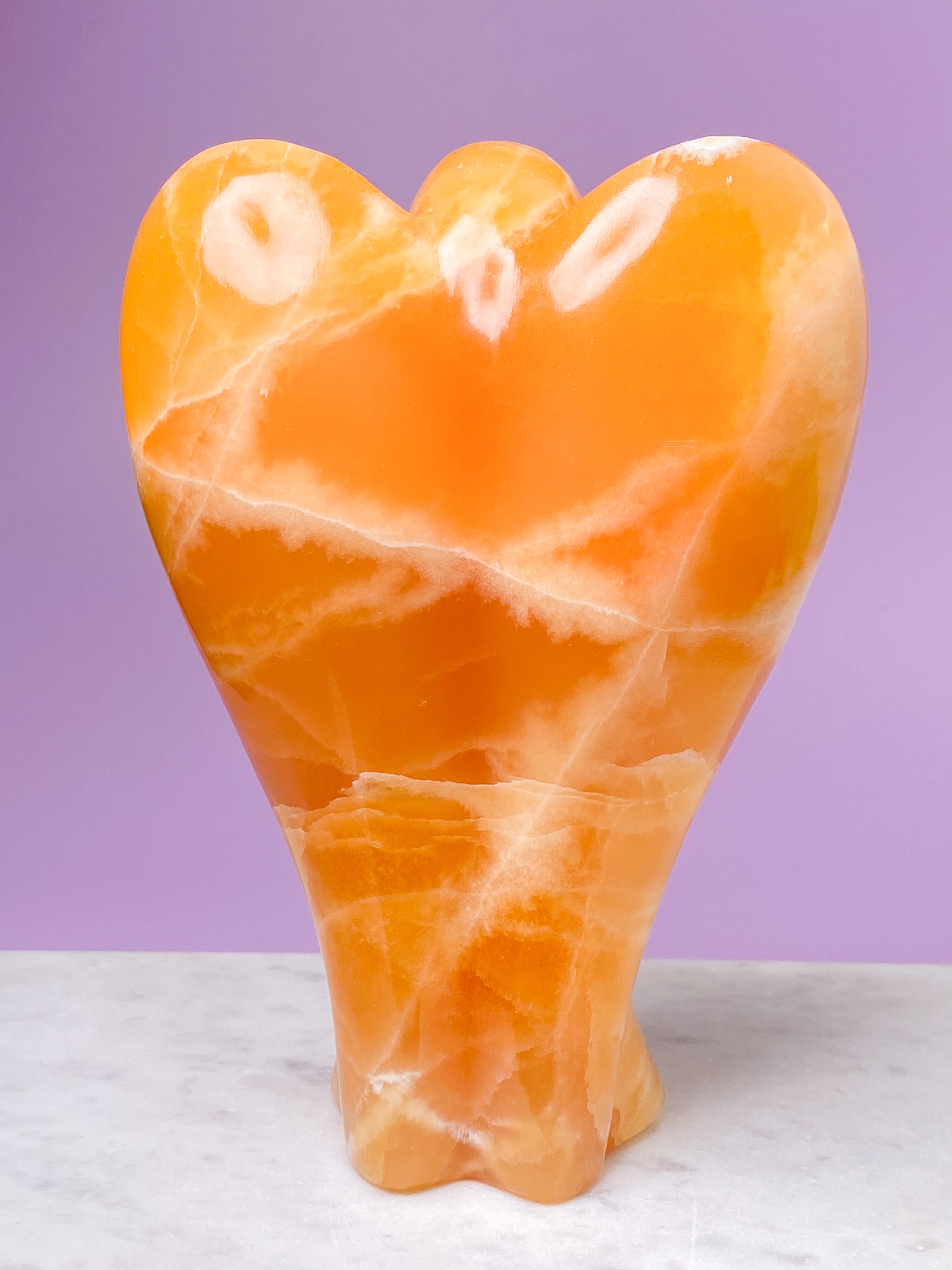 Orange Calcit Engel - 8 cm