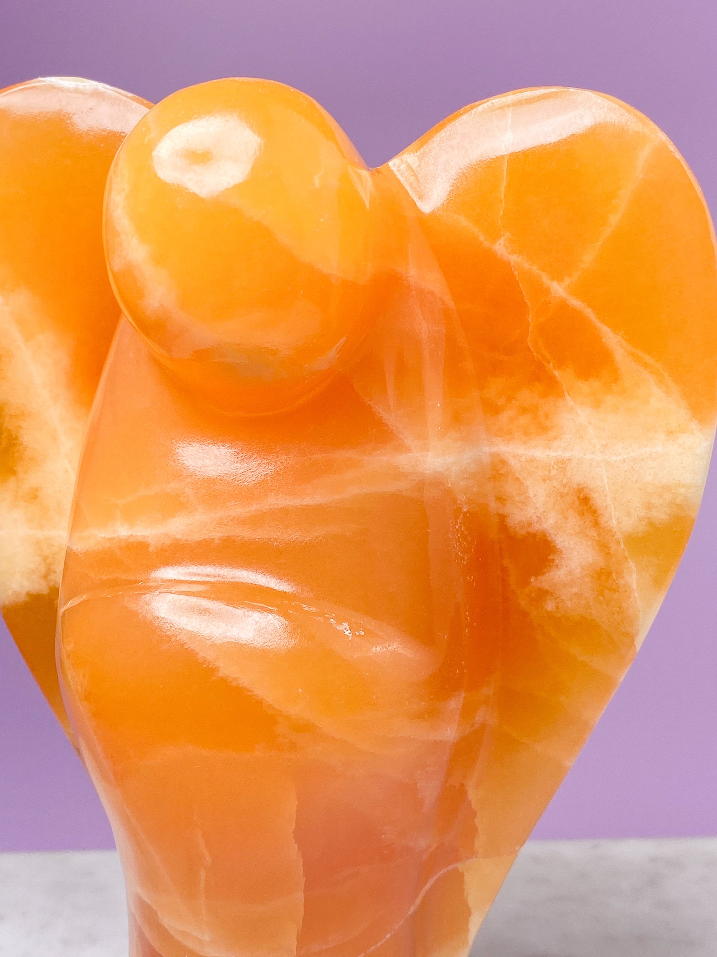 Orange Calcit Engel - 8 cm