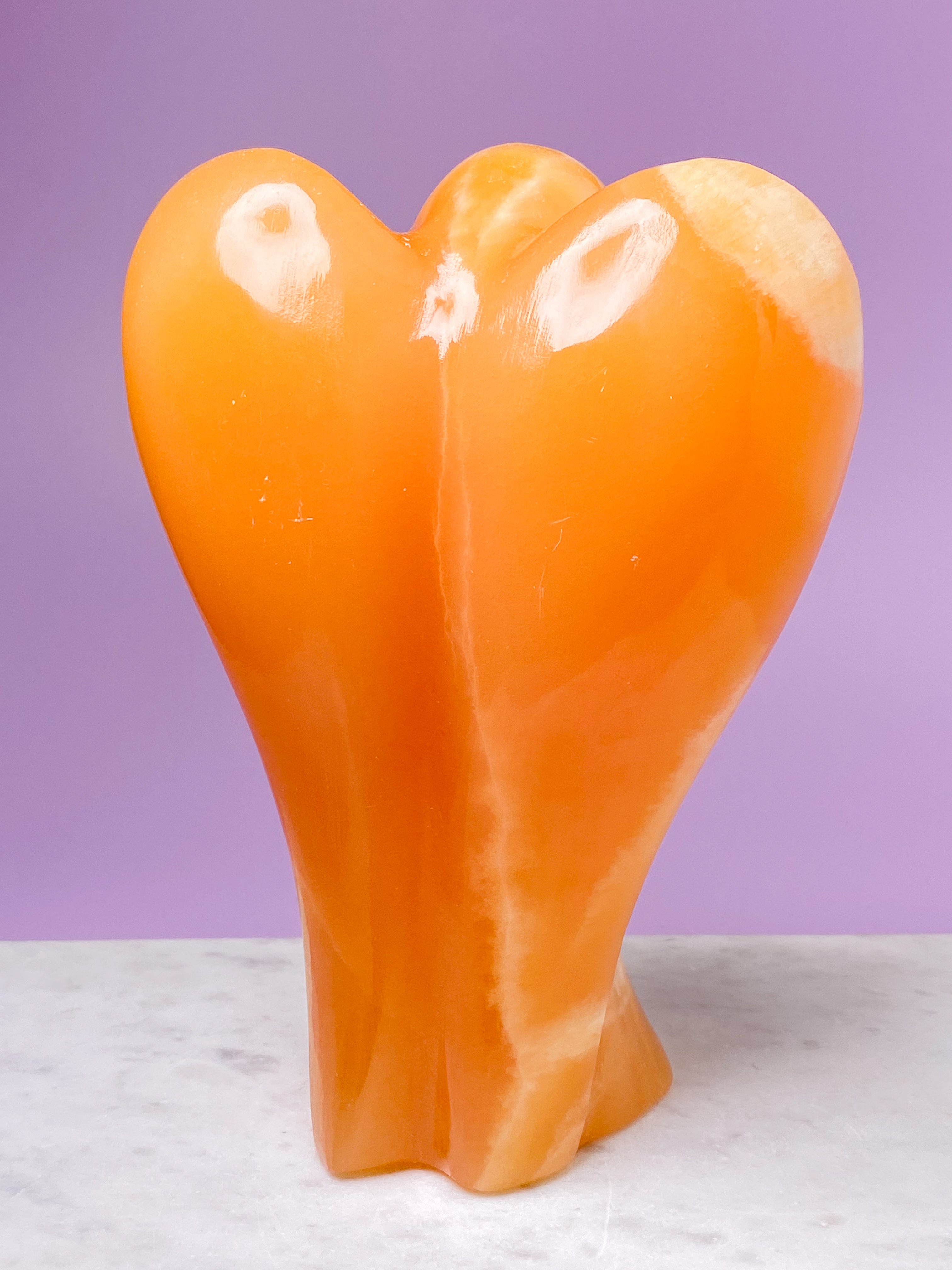 Orange Calcit Engel - 8 cm