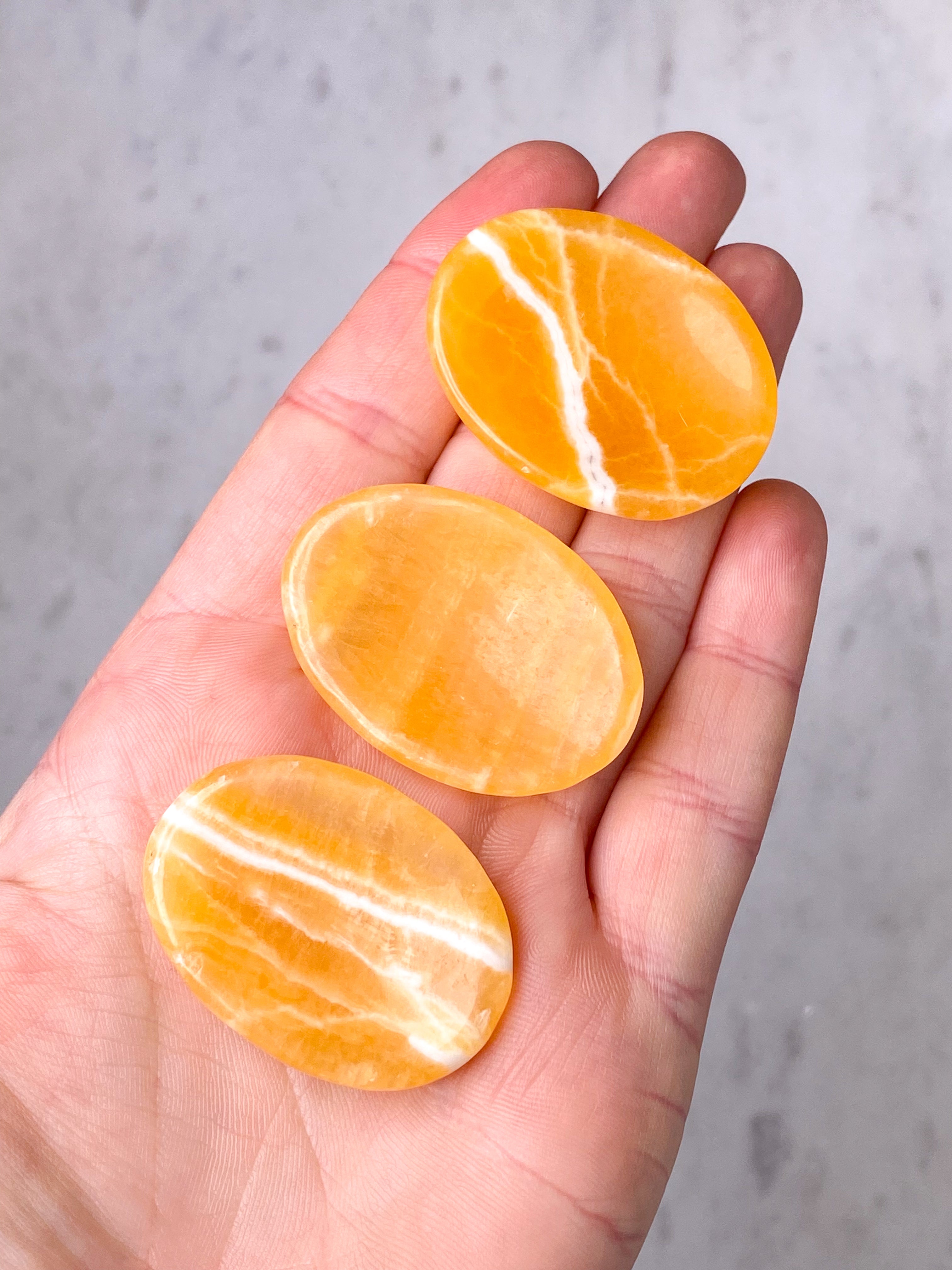 Orange Calcit Worrystone