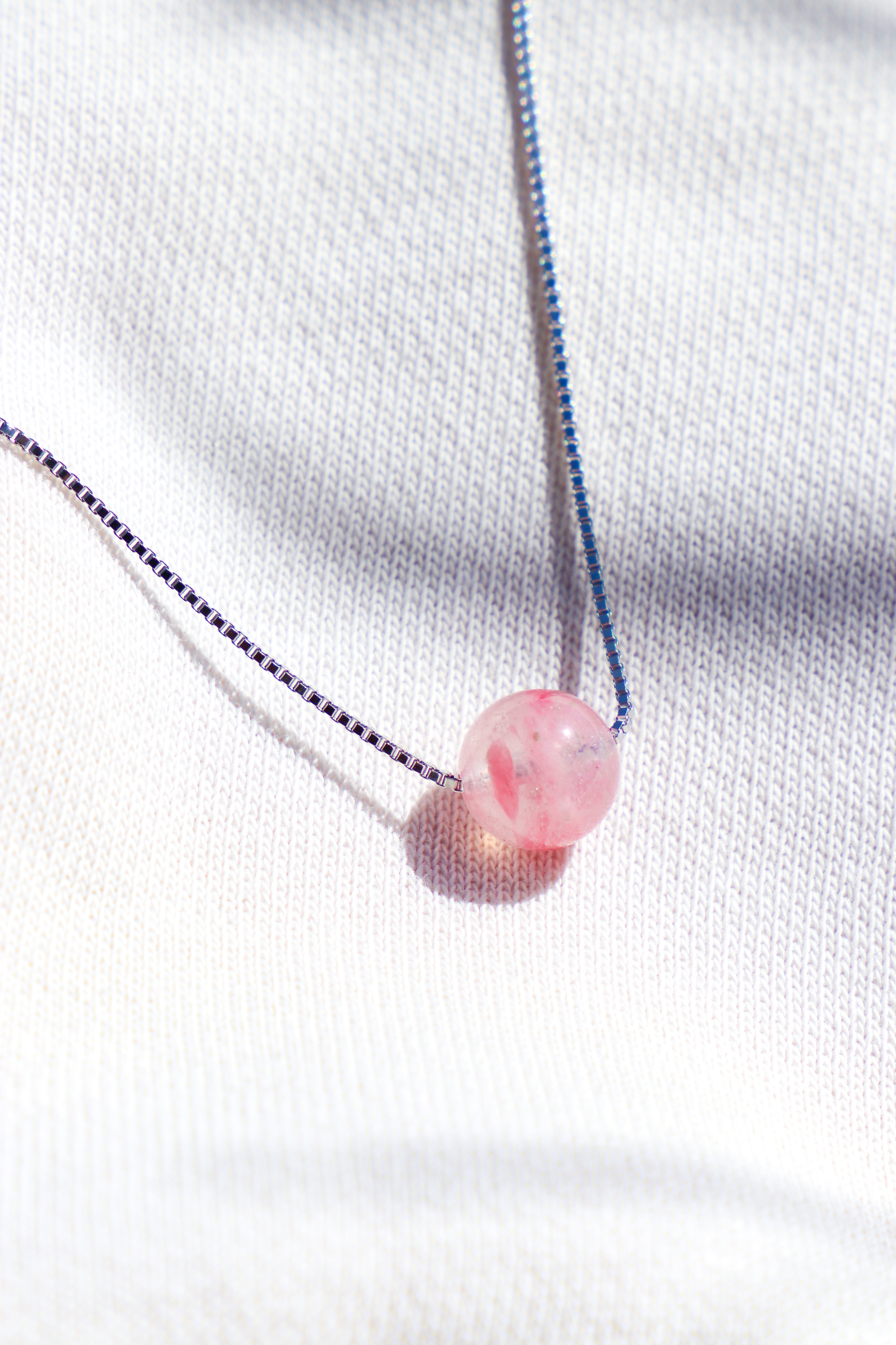 Akvamarin - Petite Heart - Guld