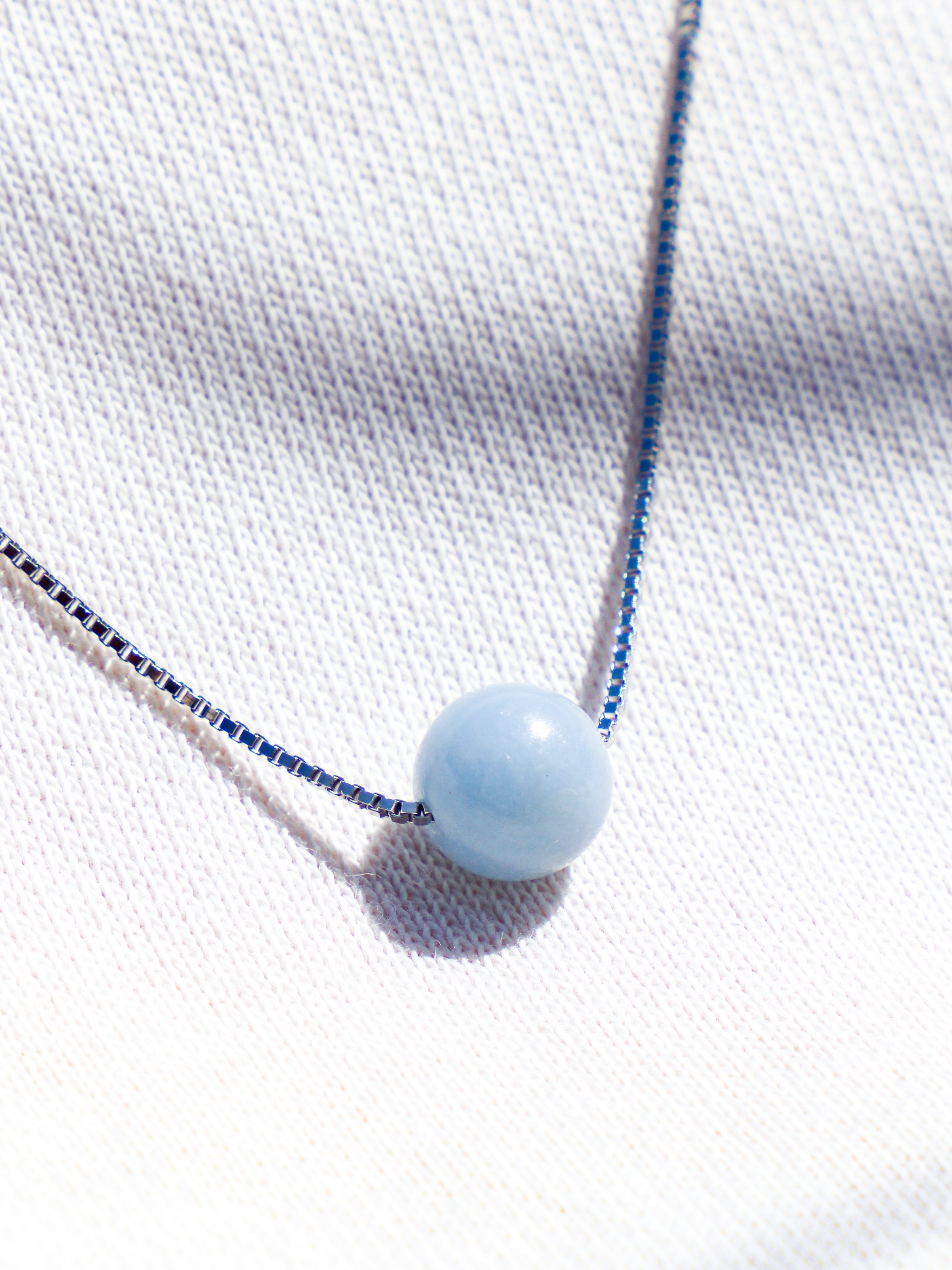 Akvamarin - Petite Heart - Guld