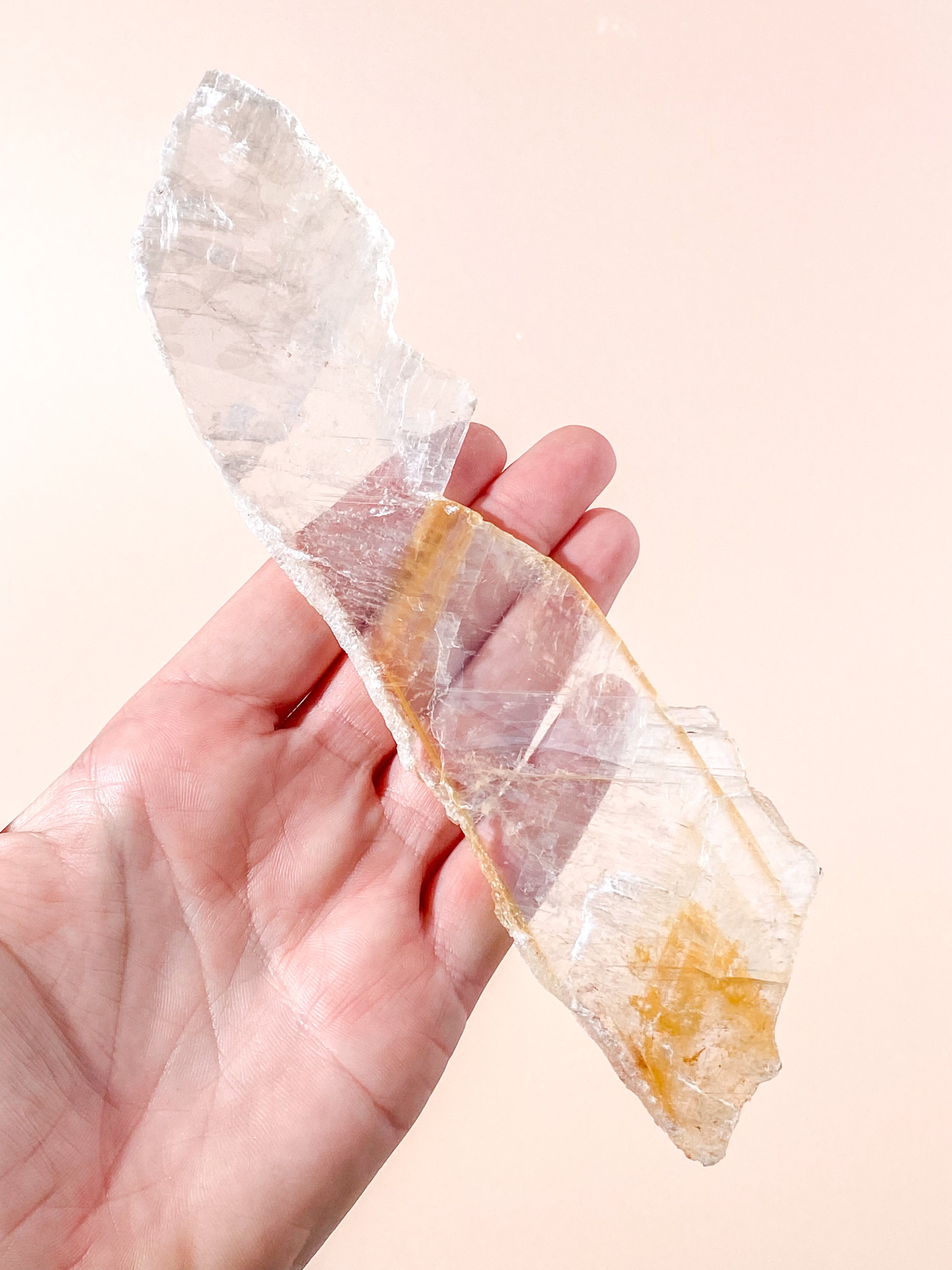 Golden Phantom Selenite (nr 2) Exklusiv kvalitet