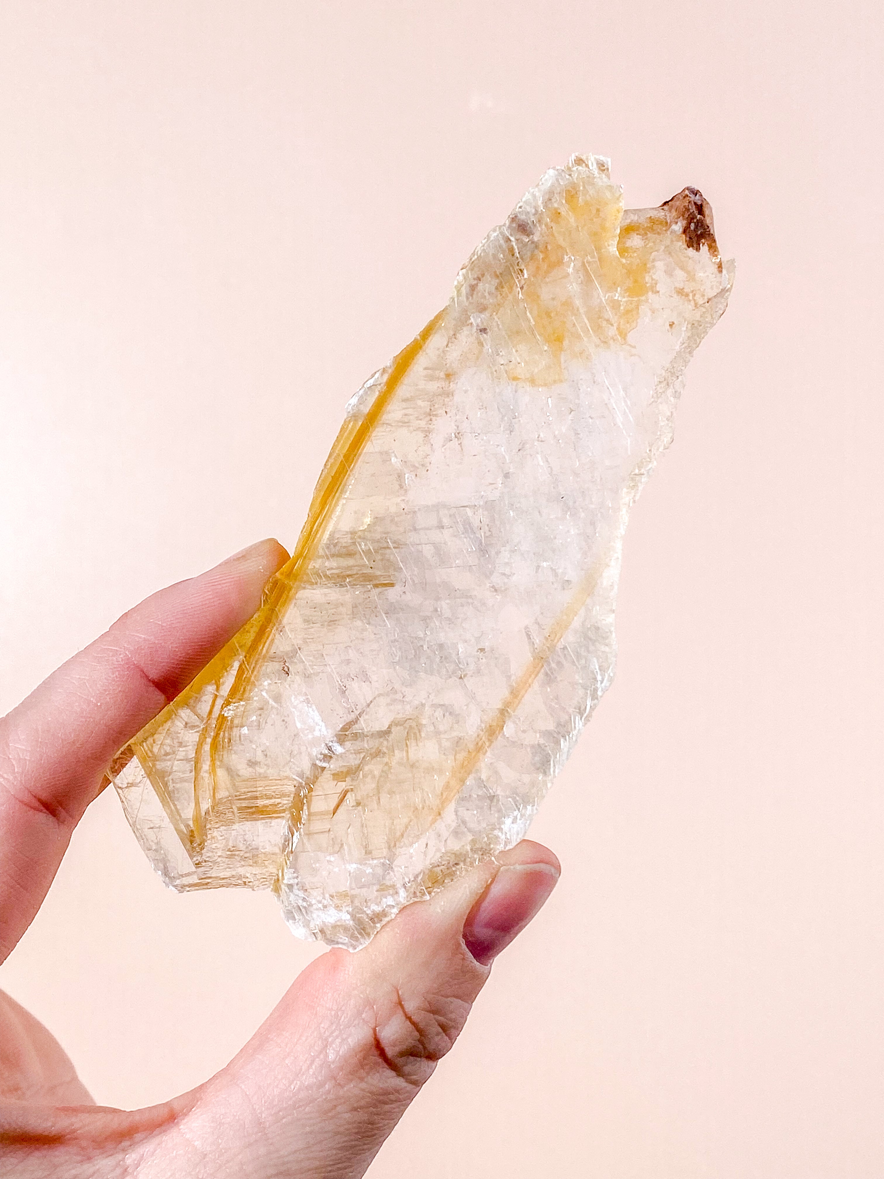 Golden Phantom Selenite (nr 3) Exklusiv kvalitet