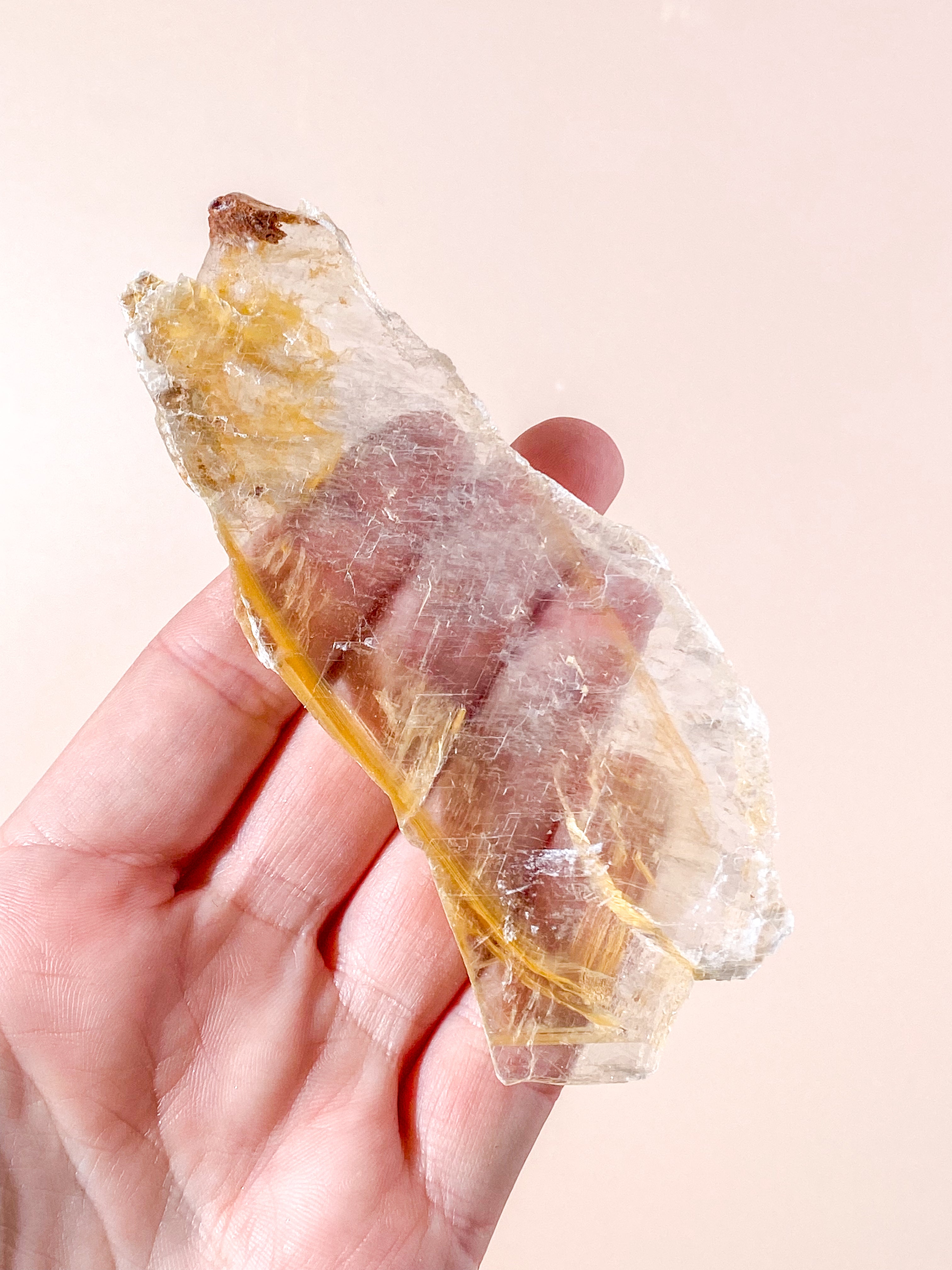 Golden Phantom Selenite (nr 3) Exklusiv kvalitet