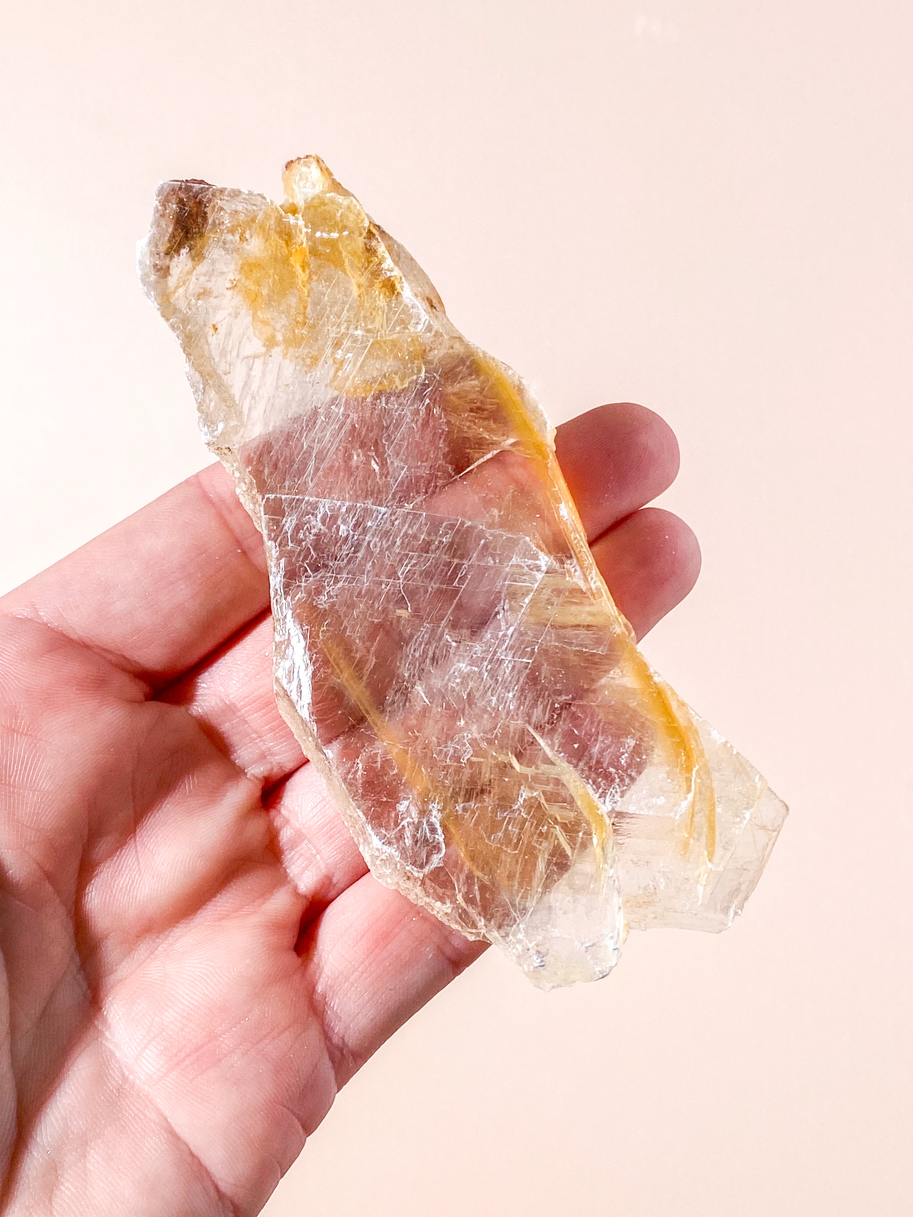 Golden Phantom Selenite (nr 3) Exklusiv kvalitet